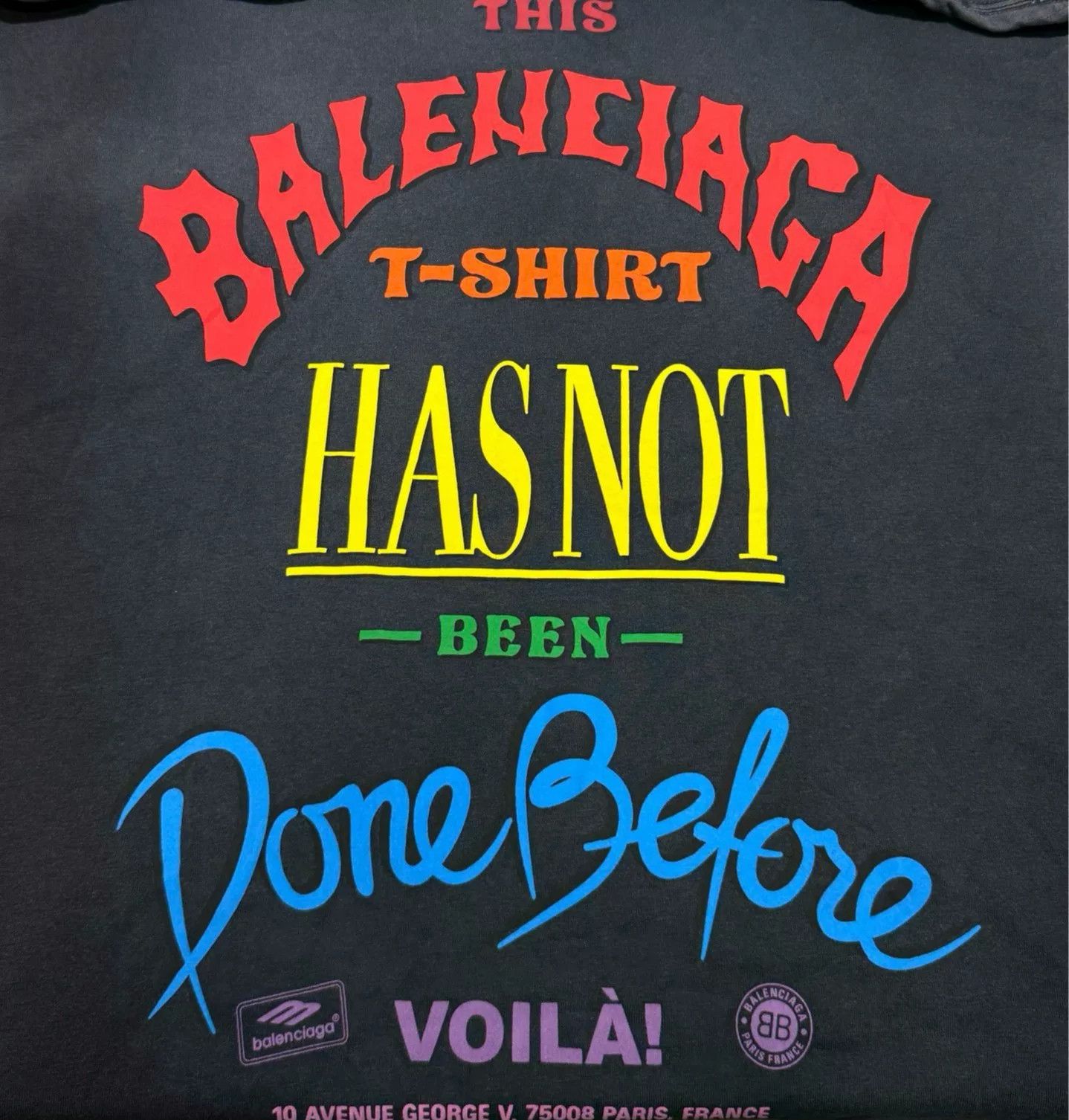 Balenciaga Balenciaga SS24 Vintage VOILA Foam Print T-shirt Size US S / EU 44-46 / 1 - 8 Thumbnail