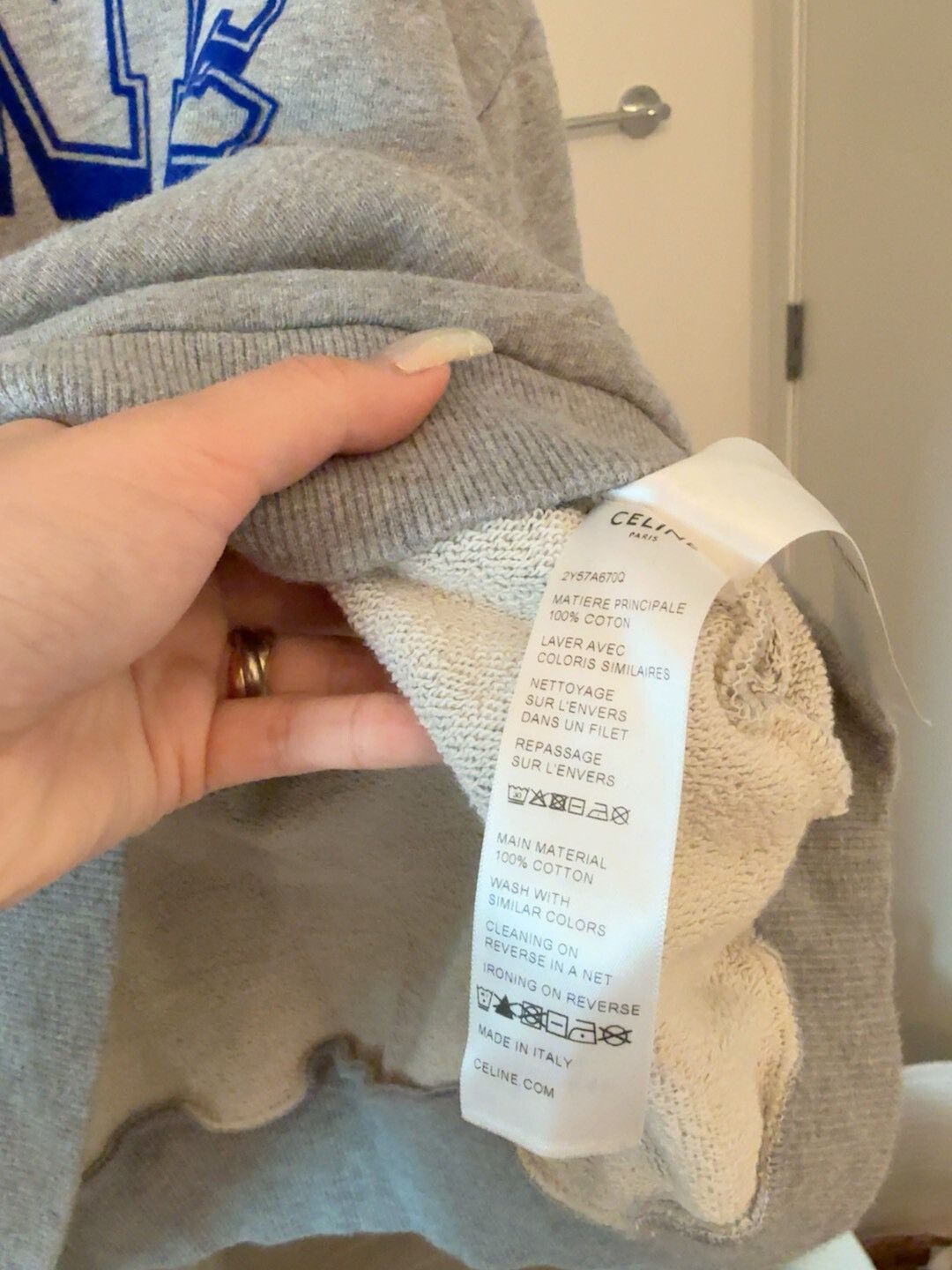 Celine Celine Women's Gray Pullover Sweatshirt Size XS / US 0-2 / IT 36-38 - 6 Thumbnail
