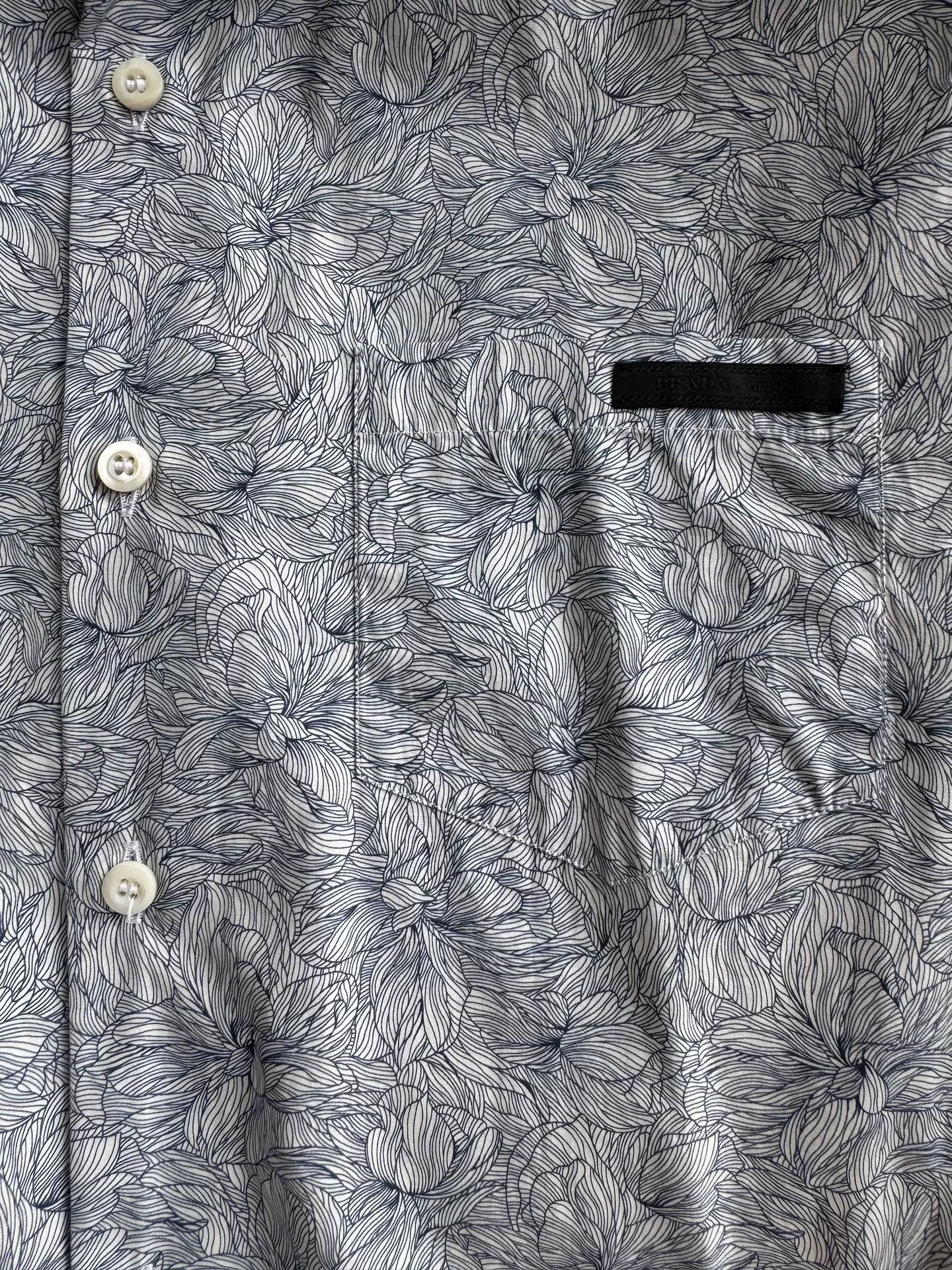Prada Prada SS20 Floral Short Sleeve Shirt Size US XXS / EU 40 - 3 Thumbnail