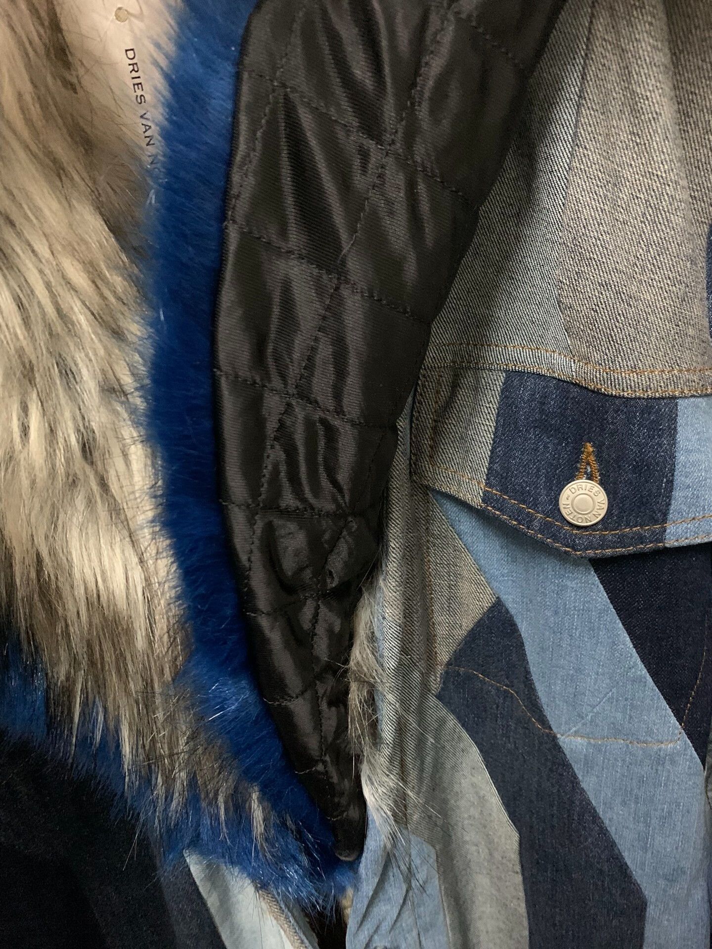 Dries Van Noten Dries Van Noten Denim Patchwork Coat Size S / US 4 / IT 40 - 5 Thumbnail