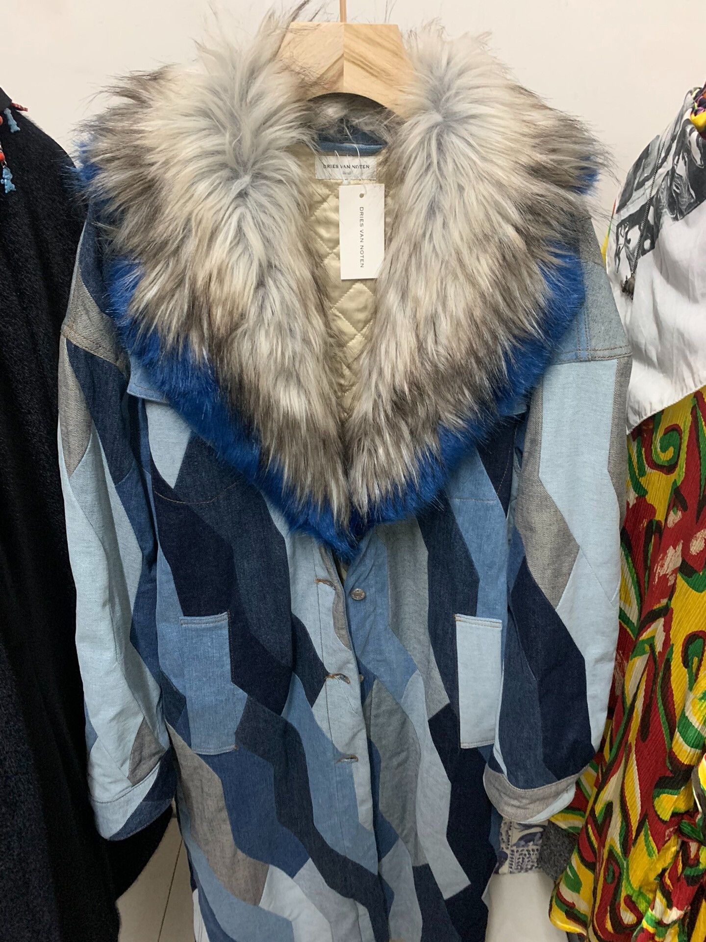 Dries Van Noten Dries Van Noten Denim Patchwork Coat Size S / US 4 / IT 40 - 2 Thumbnail