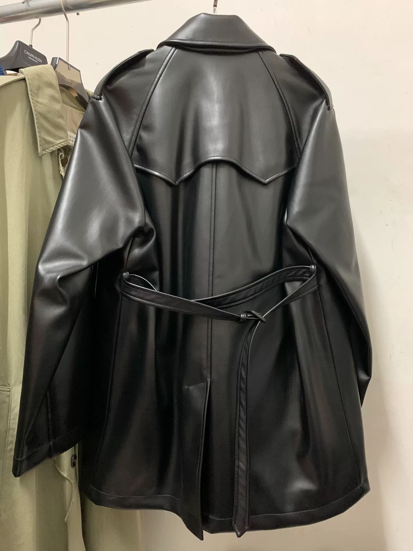 Maison Margiela Maison Margiela Leather Trench Coat Size US XXL / EU 58 / 5 - 3 Thumbnail
