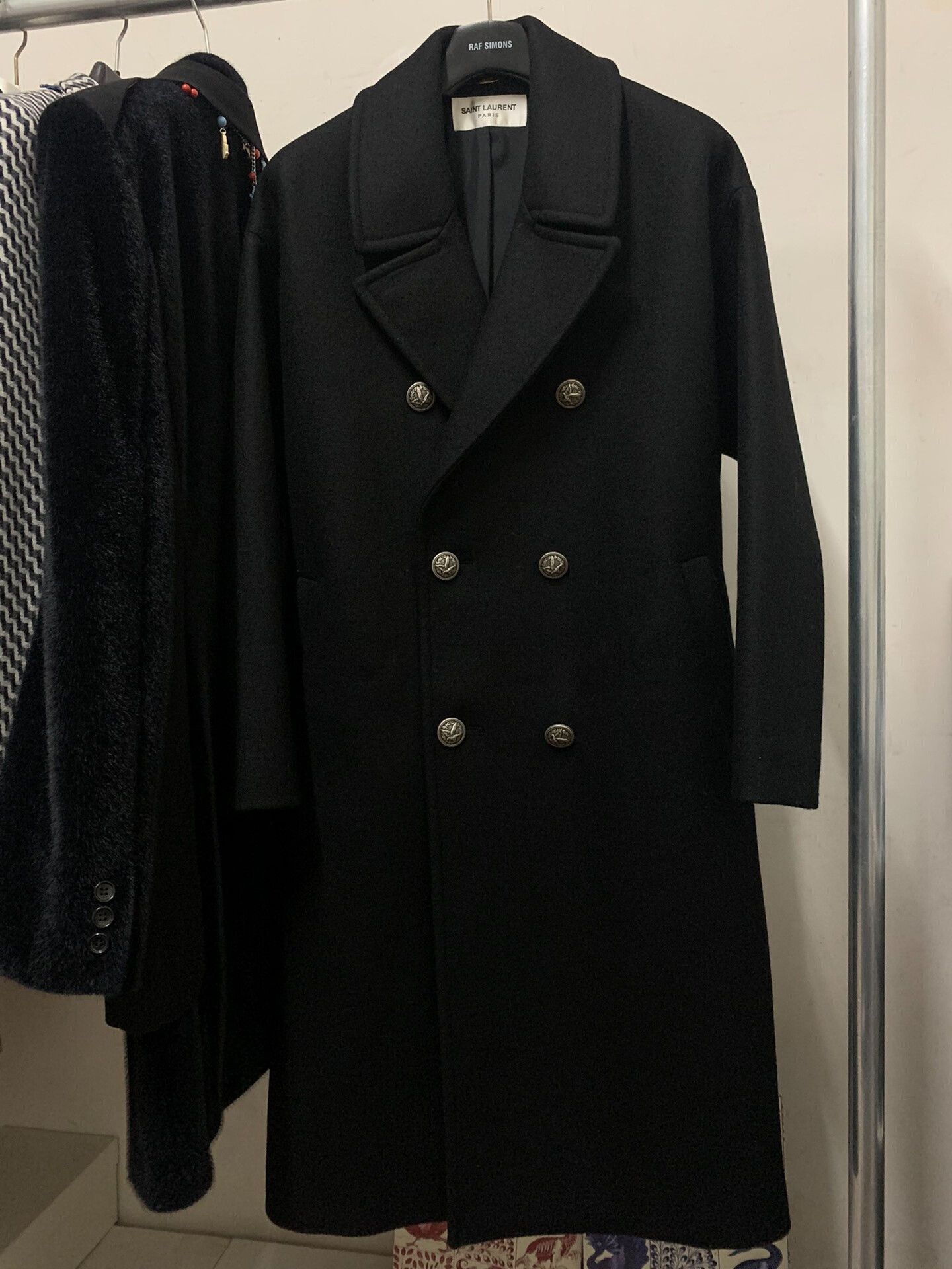 Yves Saint Laurent Saint Laurent Double-Breasted Wool Trench Coat Size XXS / US 00 / IT 34 - 2 Thumbnail