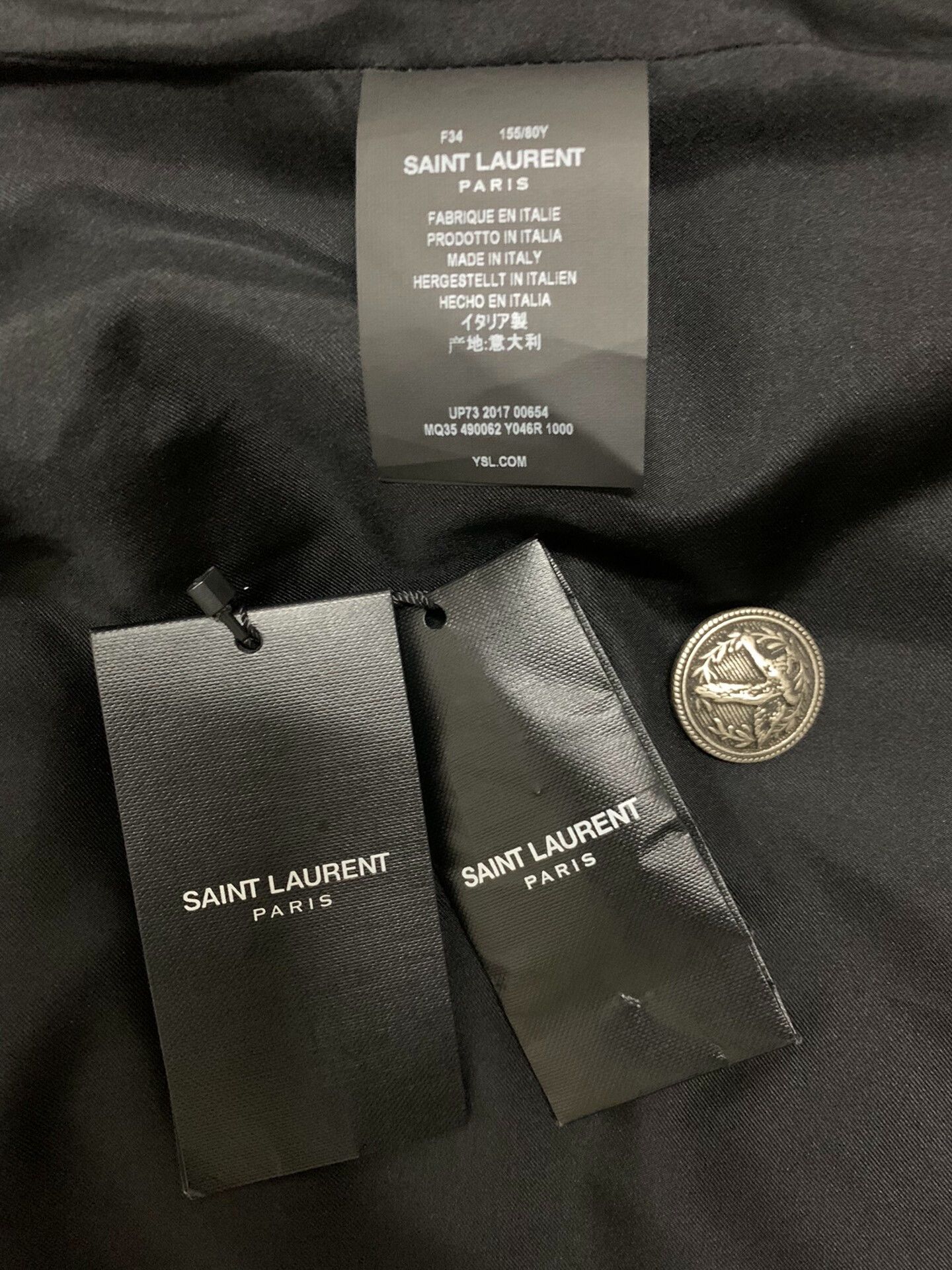 Yves Saint Laurent Saint Laurent Double-Breasted Wool Trench Coat Size XXS / US 00 / IT 34 - 6 Thumbnail