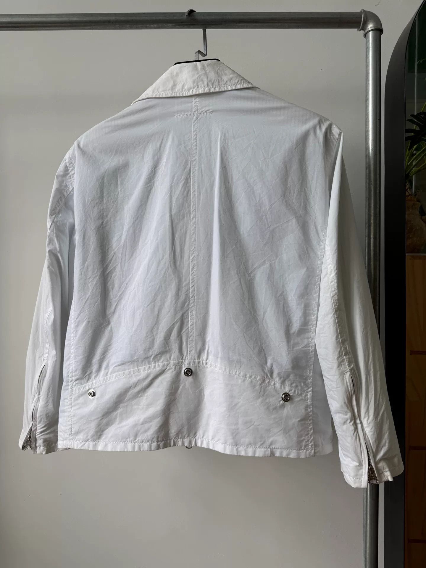 Maison Margiela Maison Margiela White Biker Jacket Size US XXS / EU 40 - 2 Thumbnail