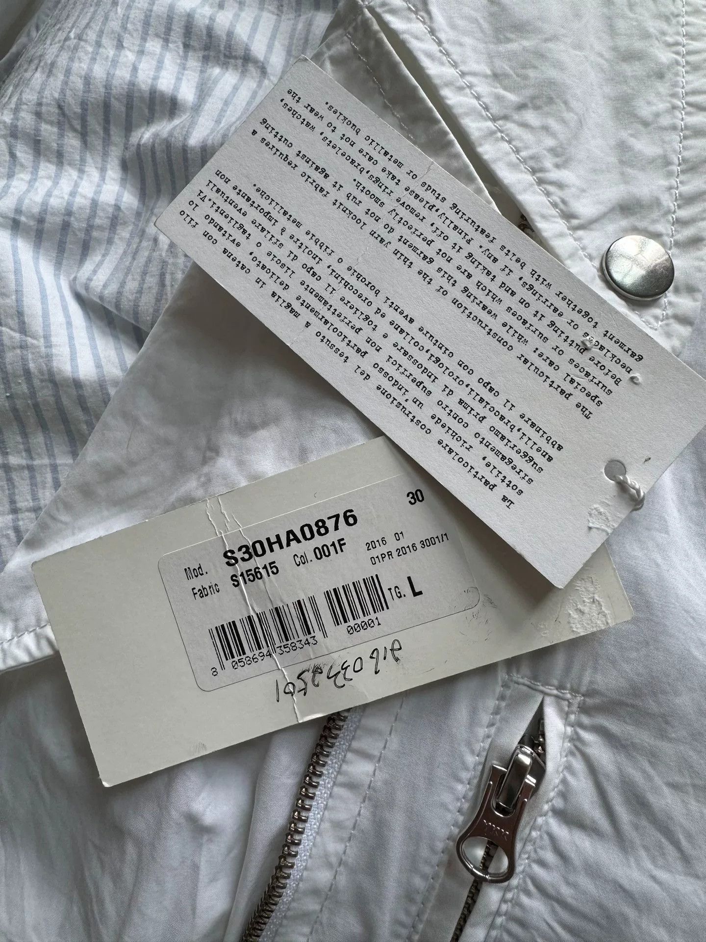 Maison Margiela Maison Margiela White Biker Jacket Size US XXS / EU 40 - 4 Thumbnail