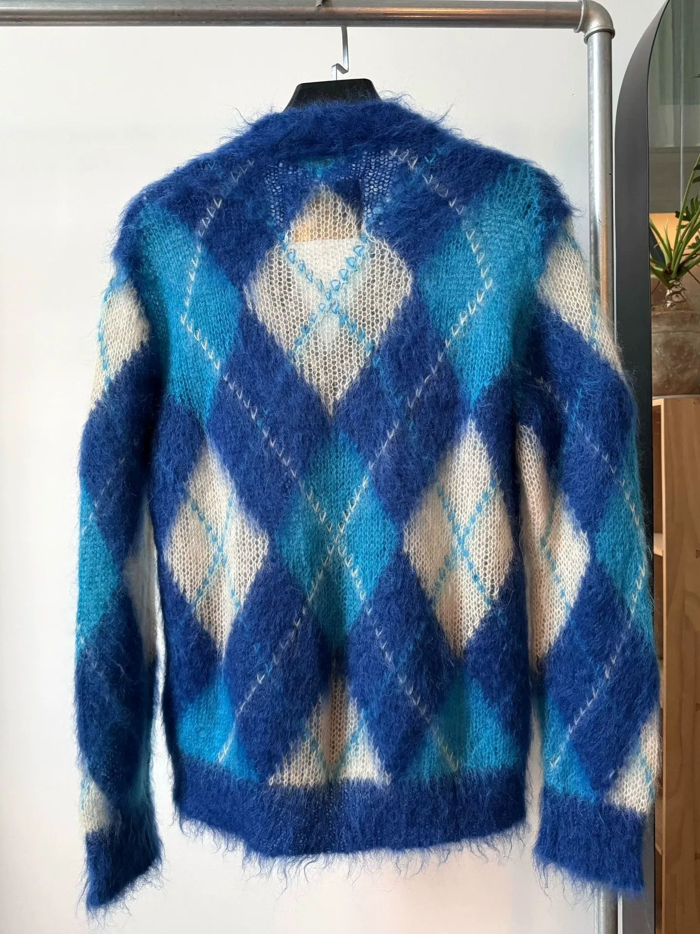 Marni Marni Blue and White Wool Cardigan Size US XS / EU 42 / 0 - 2 Thumbnail