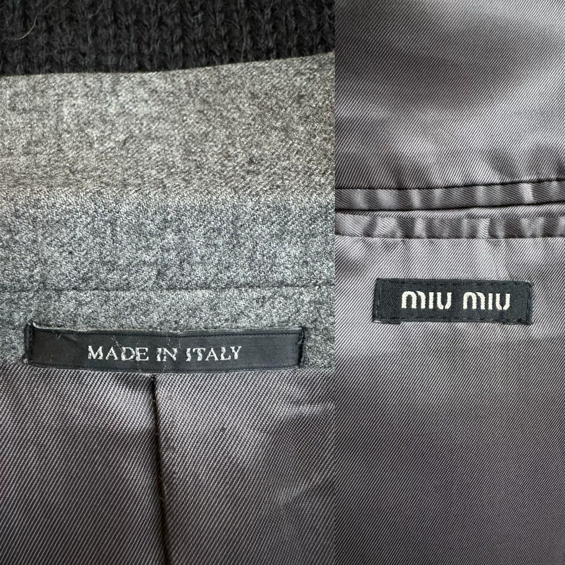 Miu Miu Miu Miu Gray Wool Blazer Size US M / EU 48-50 / 2 - 5 Thumbnail
