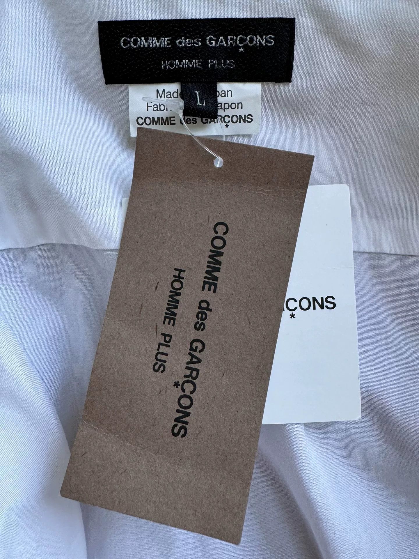 Comme des Garcons Comme des Garçons Homme Plus White Shirt Size L / US 10 / IT 46 - 3 Thumbnail
