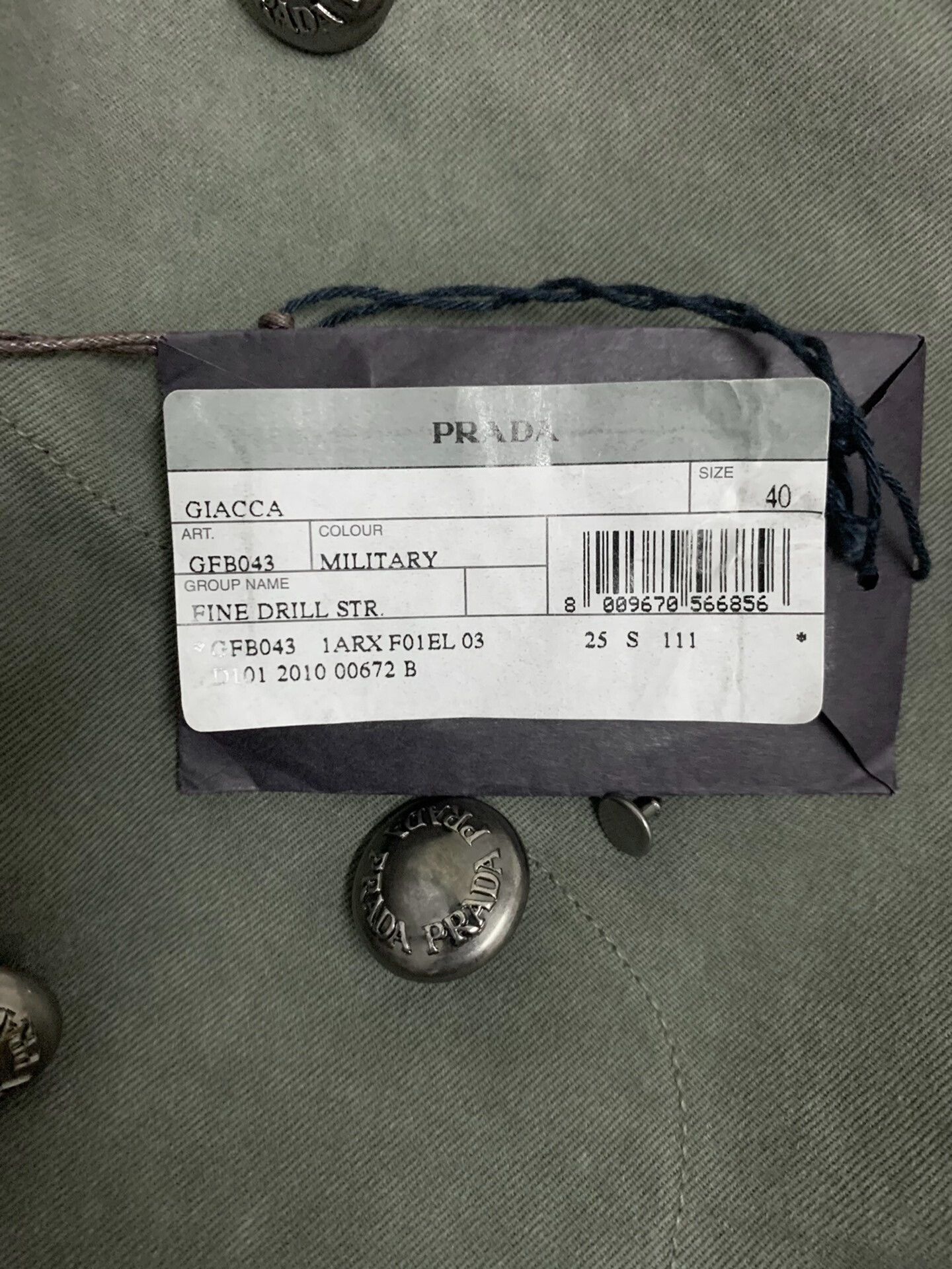 Prada Prada SS11 Oil Stain Jacket Size US XXS / EU 40 - 6 Thumbnail