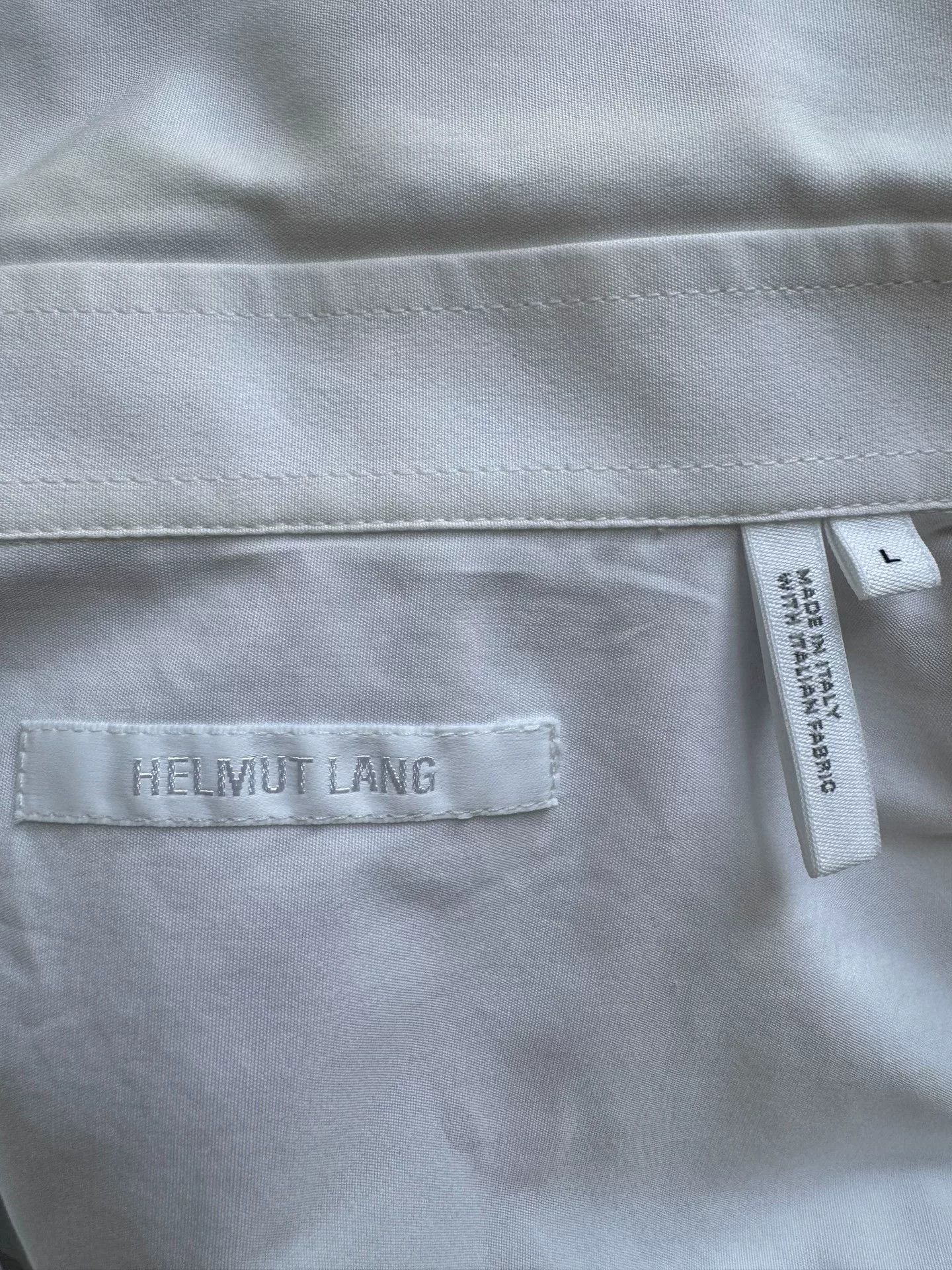 Helmut Lang Helmut Lang Yellow Logo Shirt Size US L / EU 52-54 / 3 - 5 Thumbnail