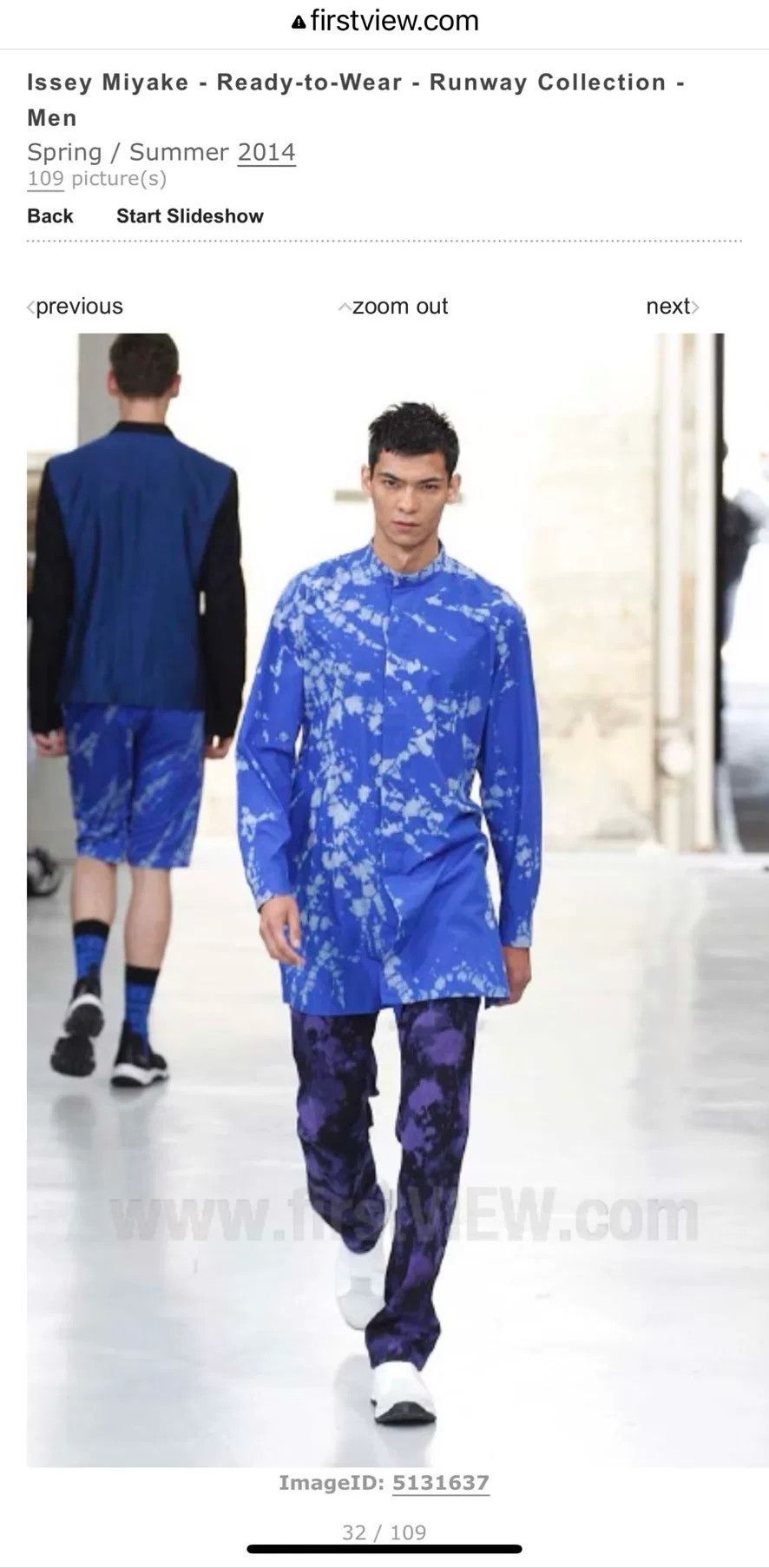 Issey Miyake Issey Miyake Blue Tie-Dye Long Sleeve Shirt Size US L / EU 52-54 / 3 - 7 Thumbnail