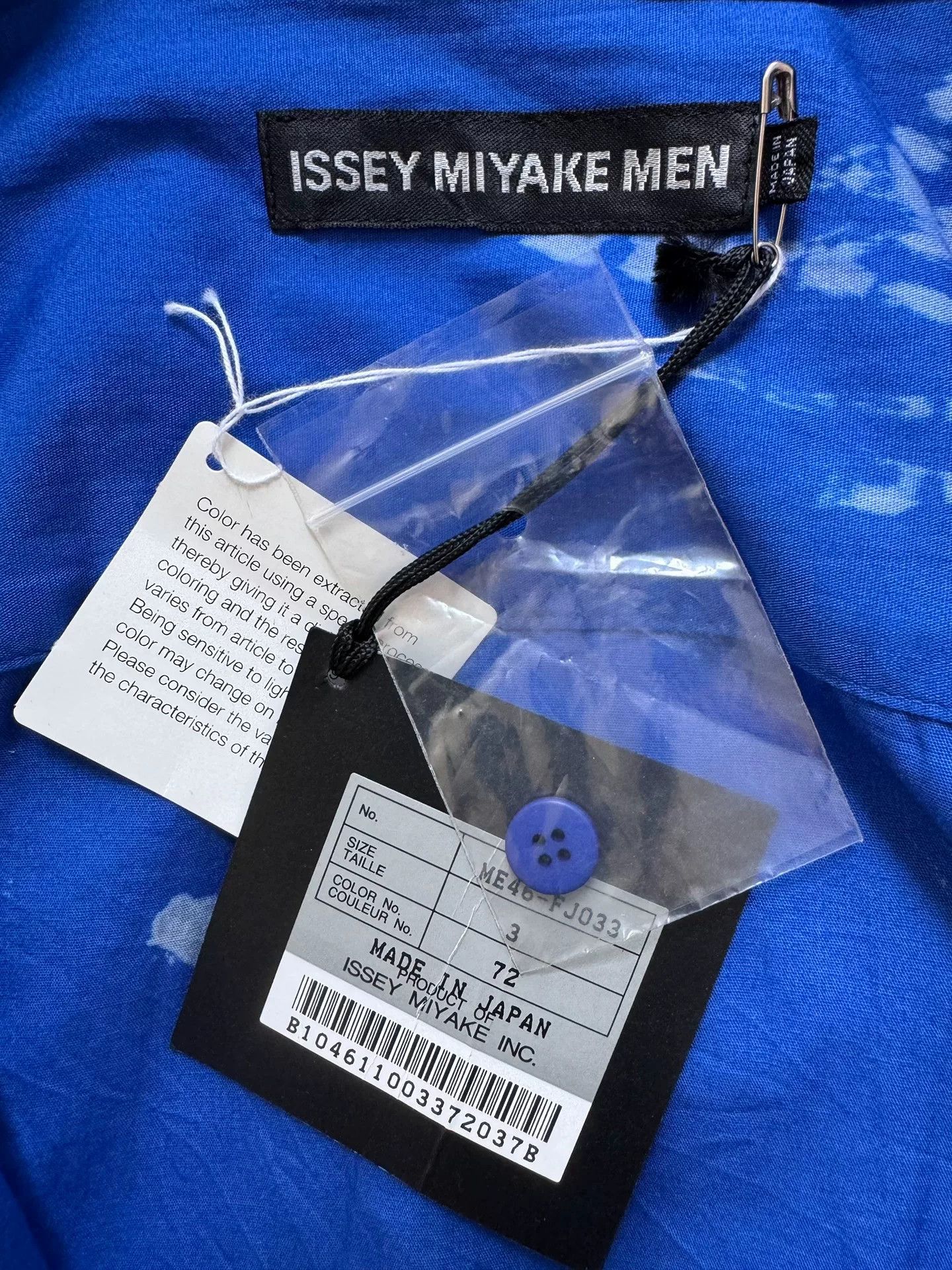 Issey Miyake Issey Miyake Blue Tie-Dye Long Sleeve Shirt Size US L / EU 52-54 / 3 - 3 Thumbnail