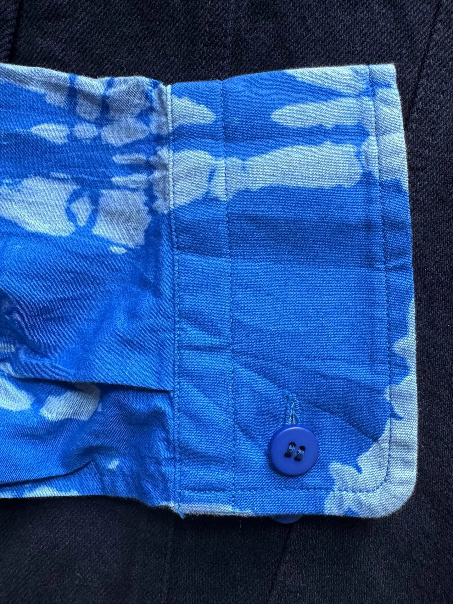 Issey Miyake Issey Miyake Blue Tie-Dye Long Sleeve Shirt Size US L / EU 52-54 / 3 - 6 Thumbnail