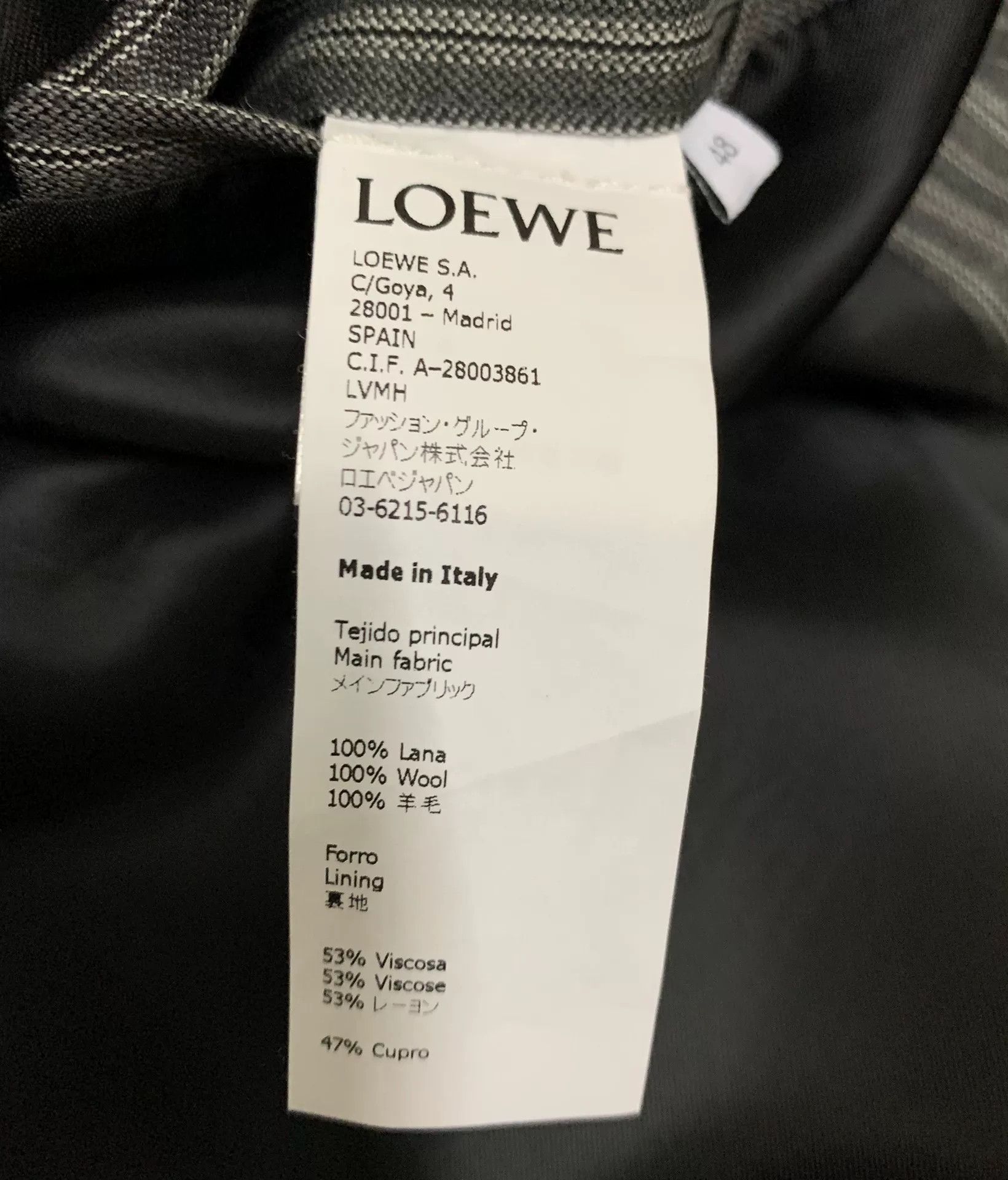 Loewe LOEWE Gray Wool Casual Blazer Size US M / EU 48-50 / 2 - 7 Thumbnail