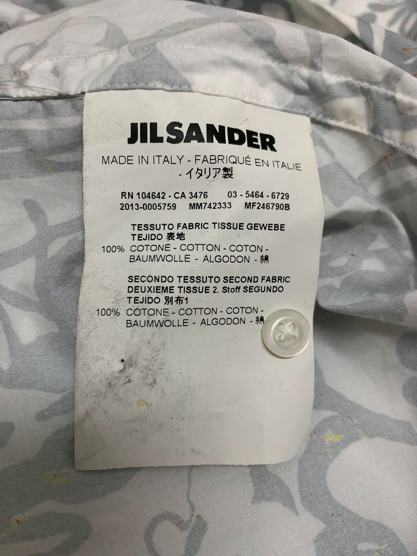 Jil Sander Jil Sander SS13 Artist Collaboration Shirt Size US XXS / EU 40 - 2 Thumbnail