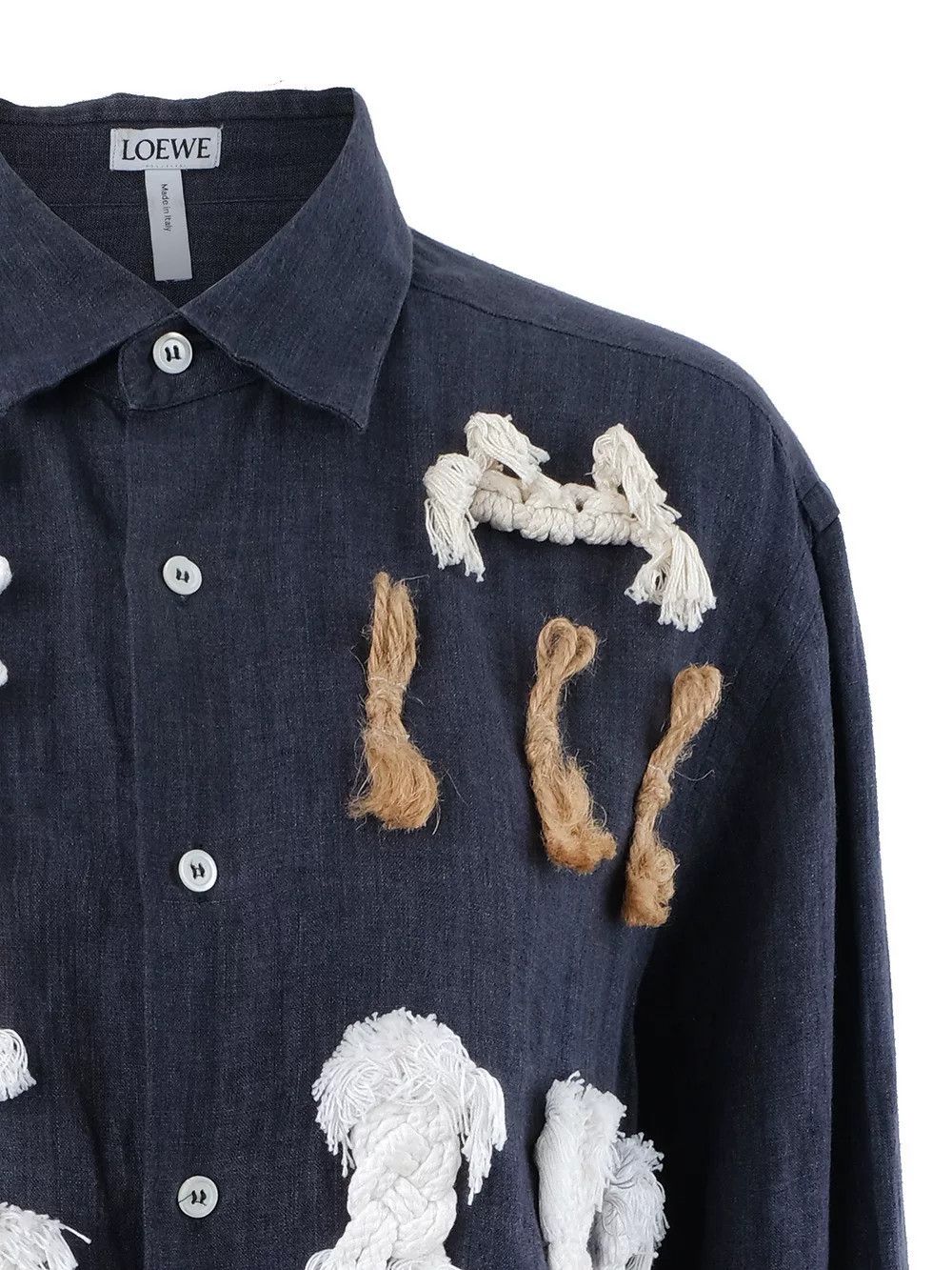 Loewe LOEWE Denim Long Coat with Charms Size US XXS / EU 40 - 4 Thumbnail