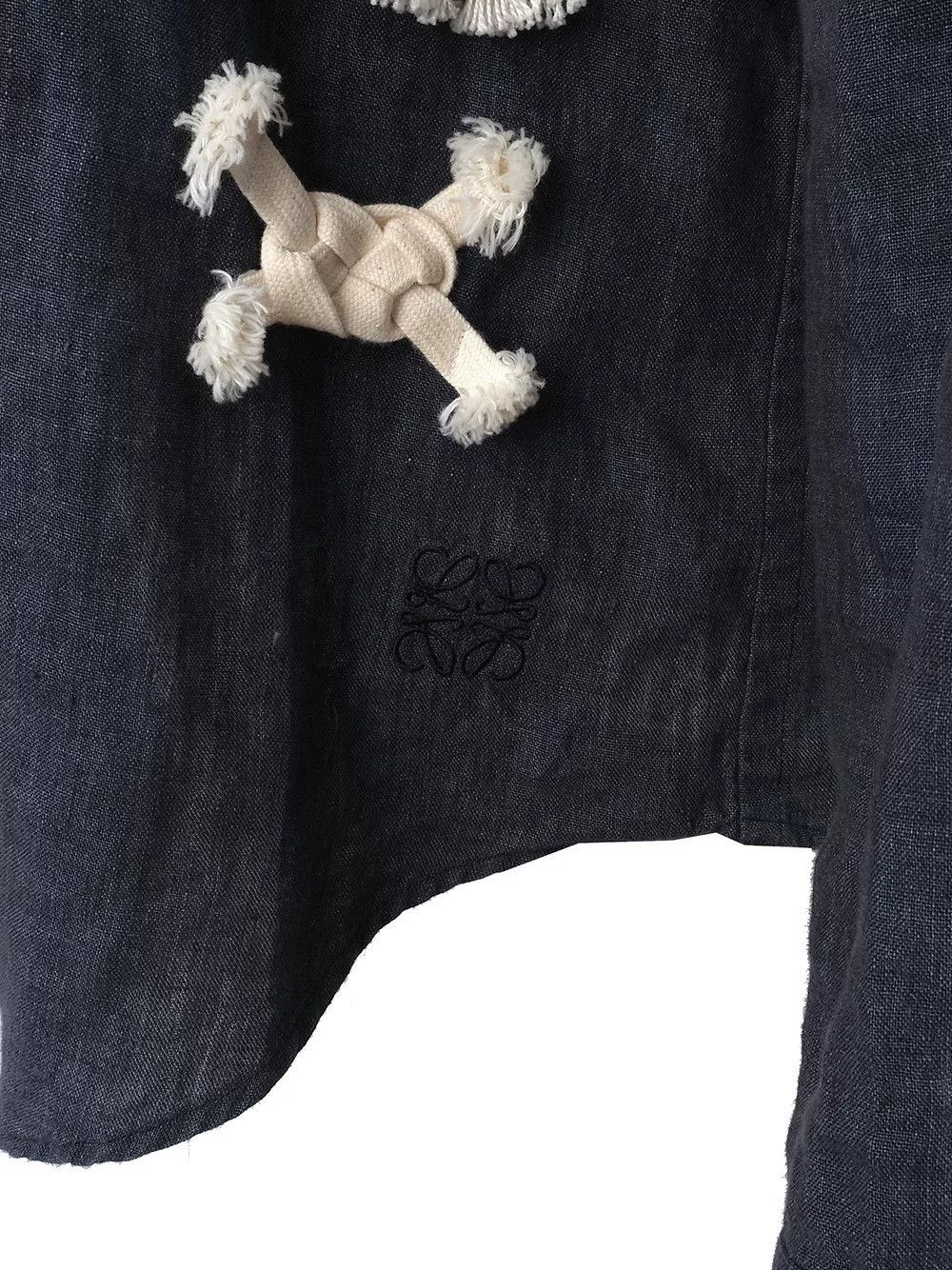 Loewe LOEWE Denim Long Coat with Charms Size US XXS / EU 40 - 5 Thumbnail
