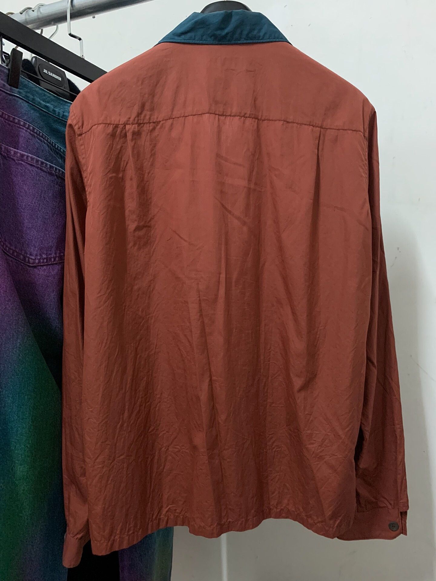Prada PRADA Colorblock Shirt with Straight Hem Size US L / EU 52-54 / 3 - 2 Thumbnail