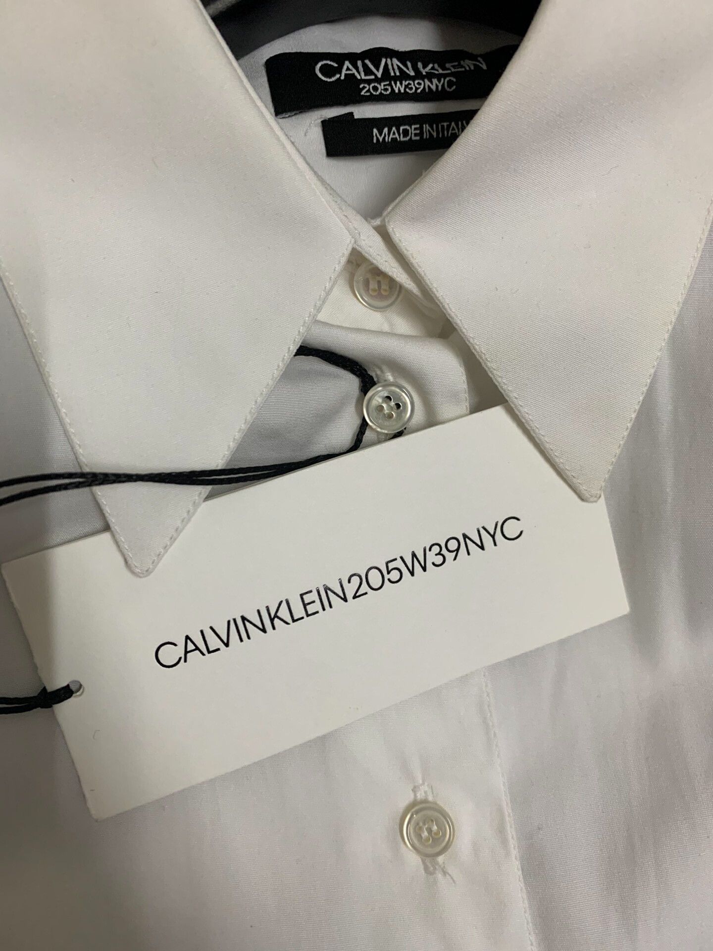Calvin Klein 205W39NYC Classic Calvin Klein White Cotton Shirt Size US M / EU 48-50 / 2 - 2 Thumbnail