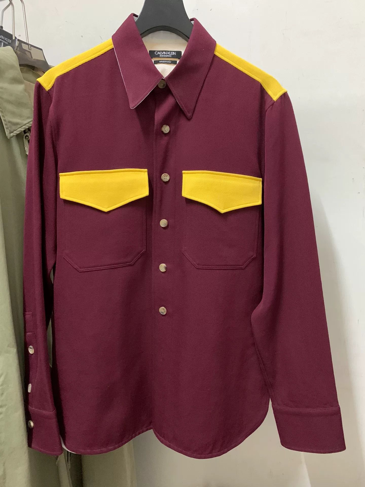 Calvin Klein 205W39NYC Calvin Klein Color Block Wool Shirt Jacket Size US M / EU 48-50 / 2 - 2 Thumbnail