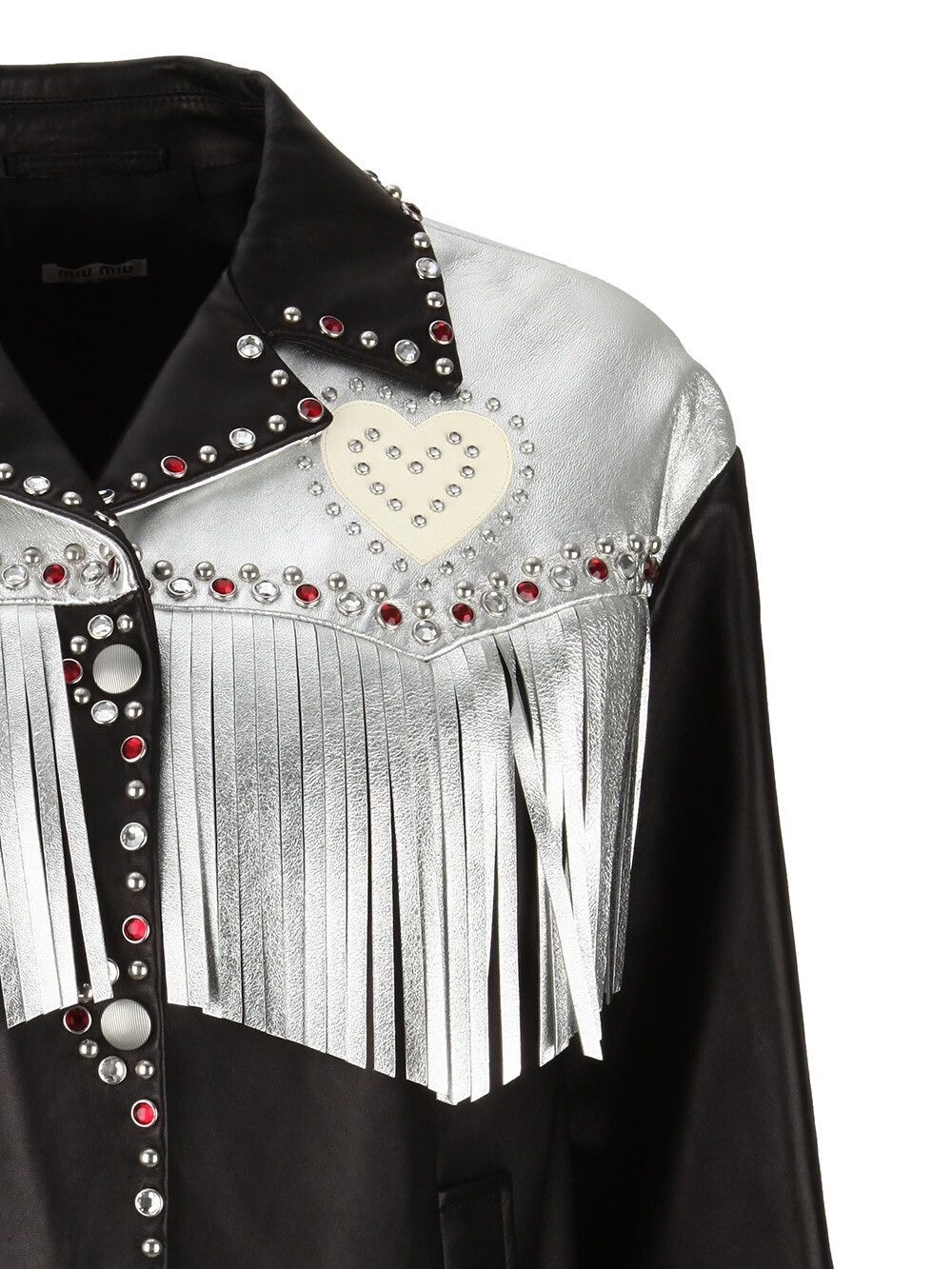 Miu Miu Miu Miu Handcrafted Beaded Leather Jacket Size S / US 4 / IT 40 - 3 Thumbnail