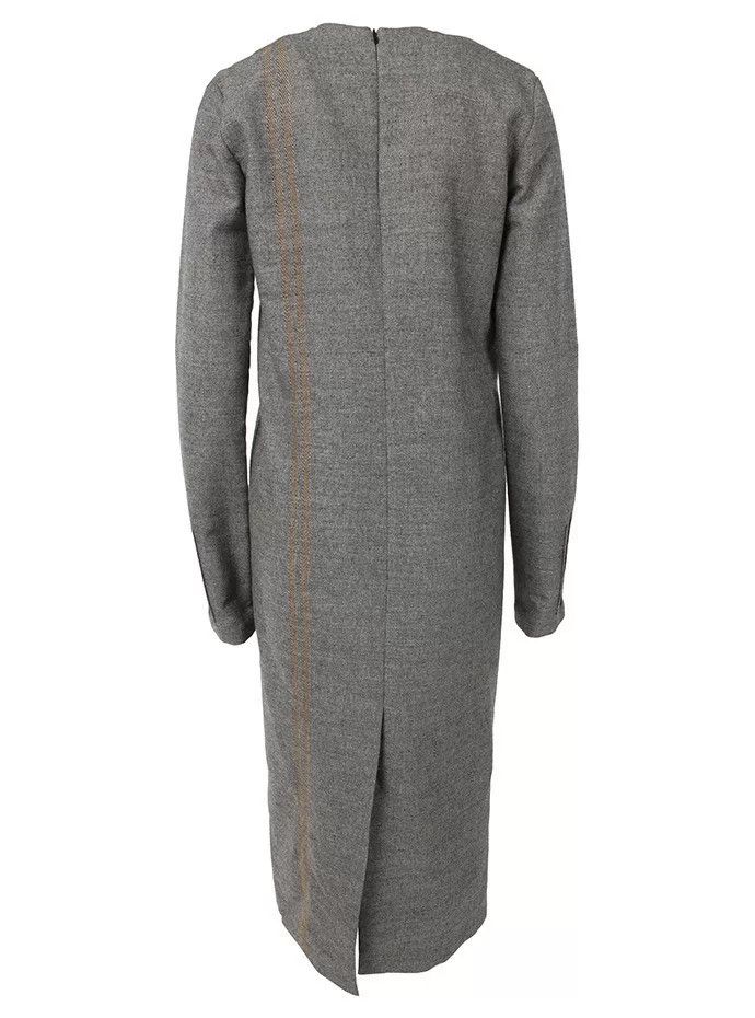 Maison Margiela Gray Twill Deep V-Neck Robe Size S / US 4 / IT 40 - 2 Thumbnail