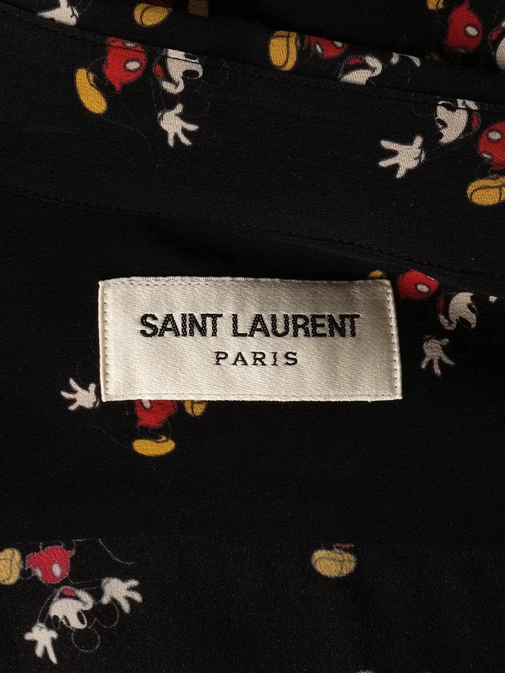 Yves Saint Laurent Saint Laurent Silk Mickey Mouse Shirt Size S / US 4 / IT 40 - 4 Thumbnail