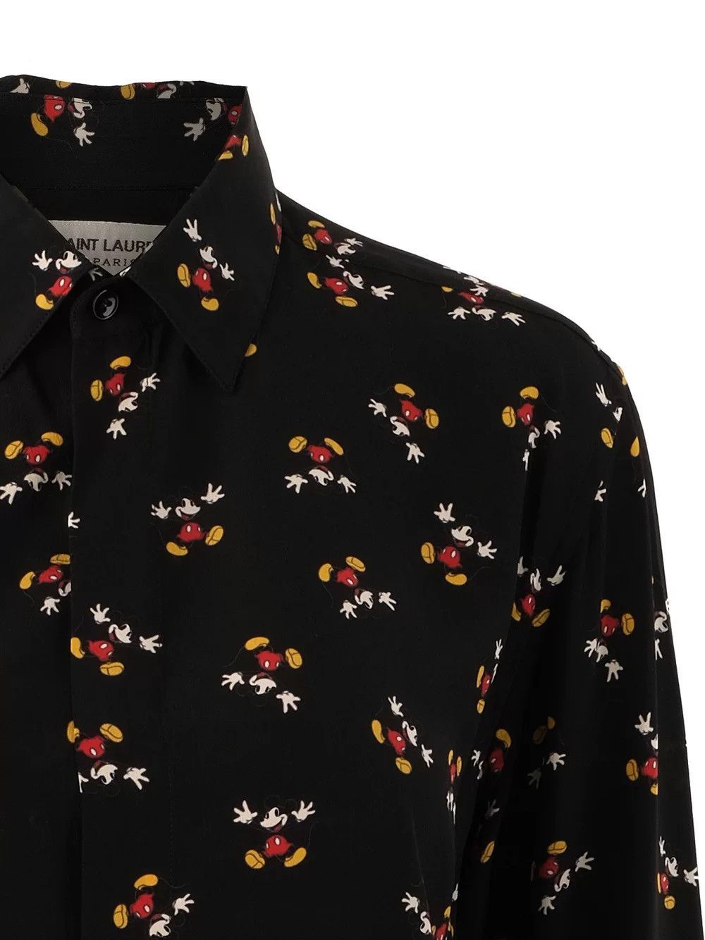 Yves Saint Laurent Saint Laurent Silk Mickey Mouse Shirt Size S / US 4 / IT 40 - 3 Thumbnail
