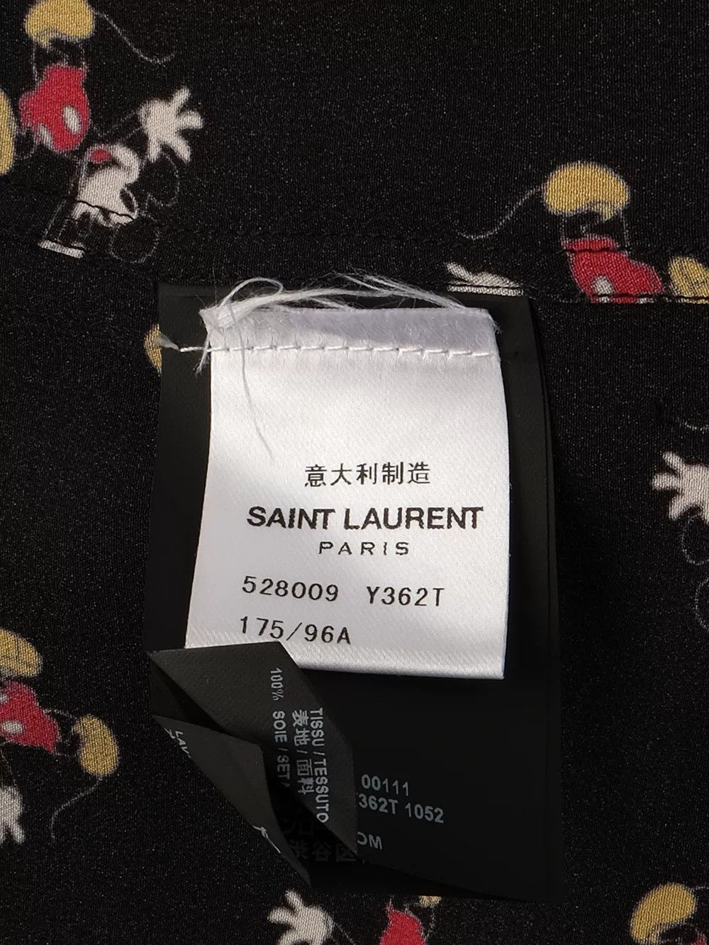 Yves Saint Laurent Saint Laurent Silk Mickey Mouse Shirt Size S / US 4 / IT 40 - 5 Thumbnail