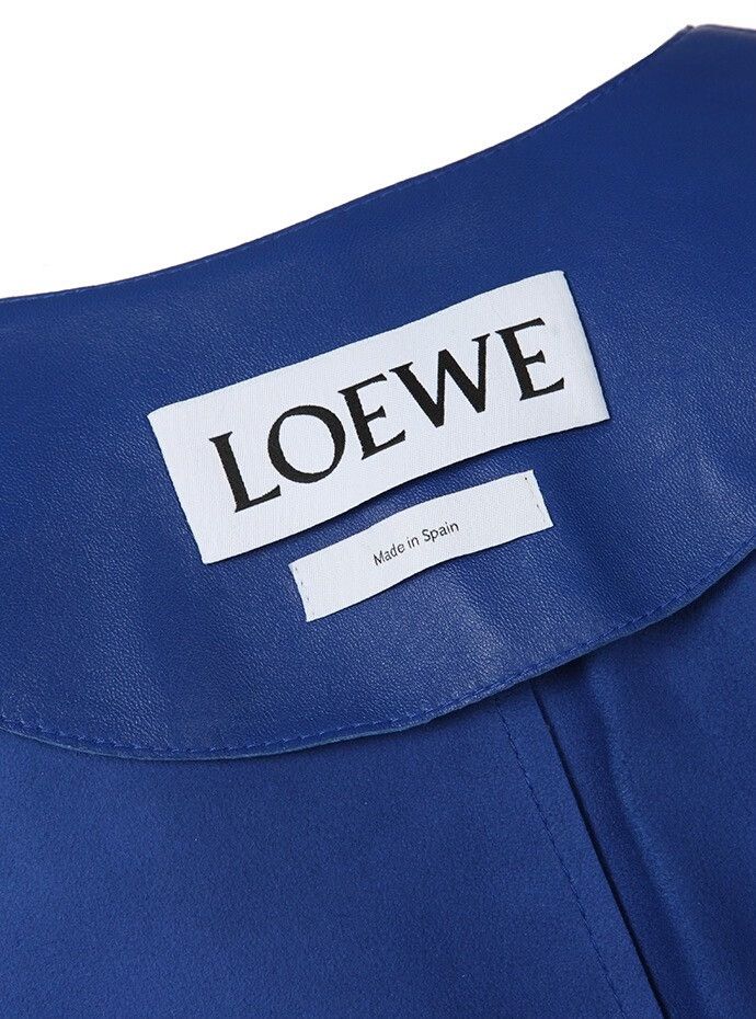 Loewe LOEWE Electric Blue Leather Coat Size XXS / US 00 / IT 34 - 7 Thumbnail