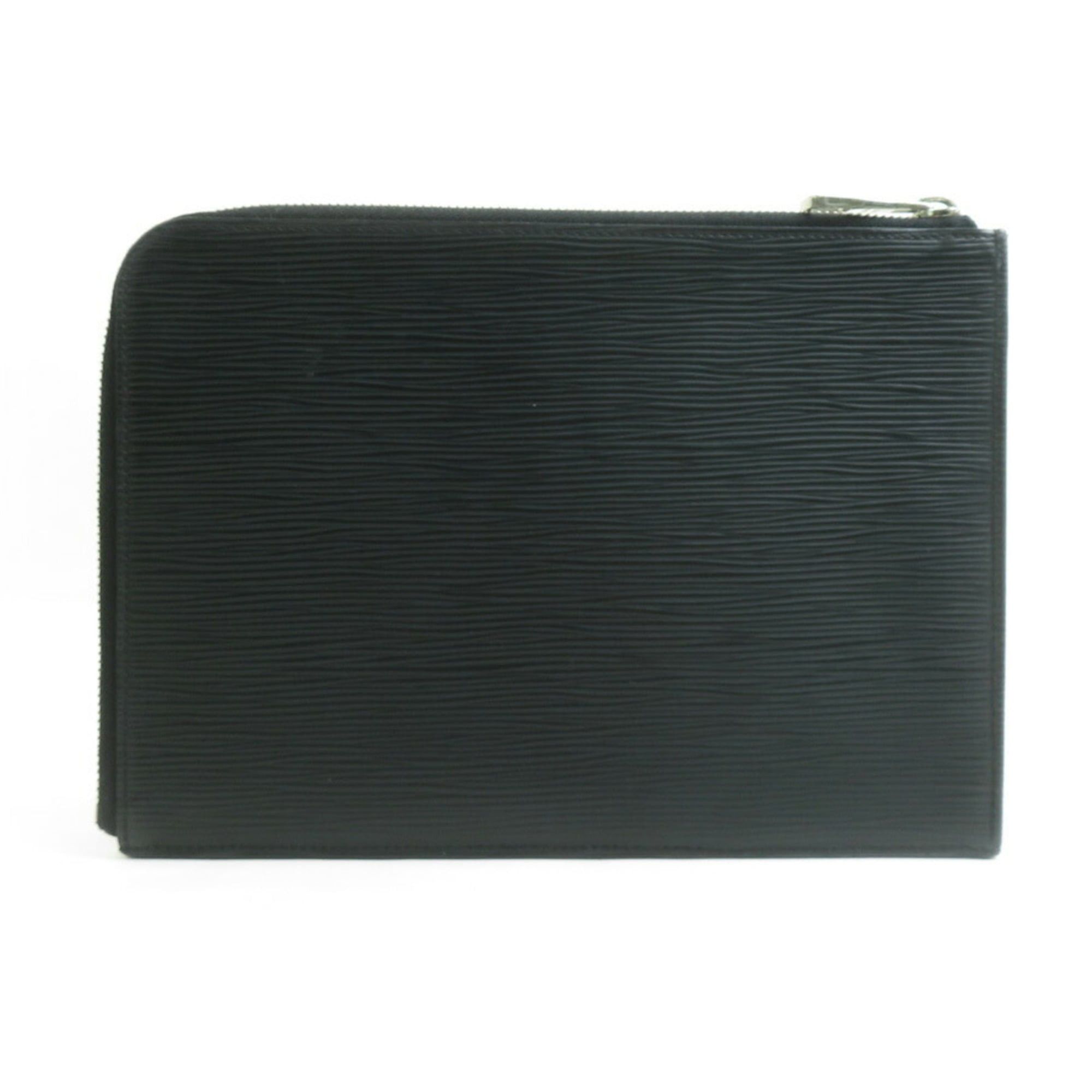 Louis Vuitton Louis Vuitton Epi Leather Clutch Bag in Black and Silver (Men's) e61361g Size ONE SIZE - 2 Thumbnail