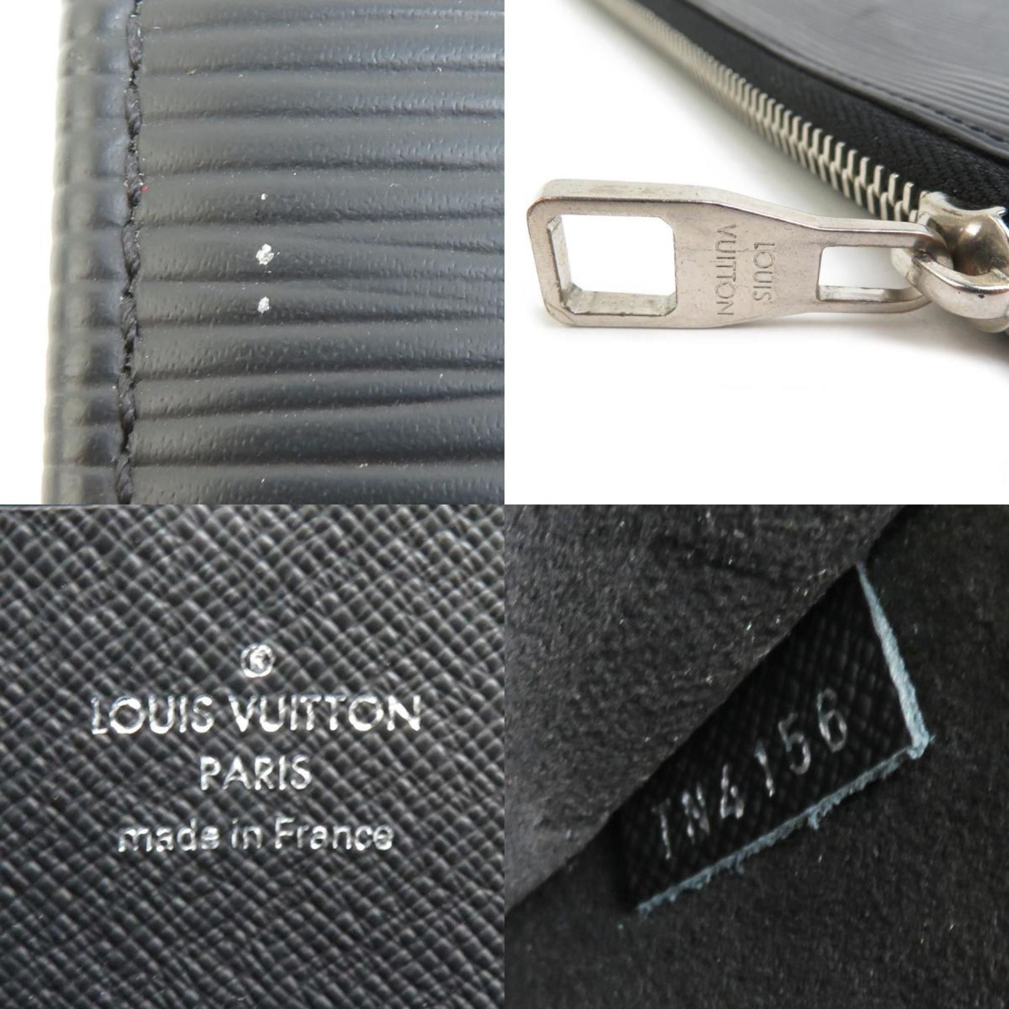 Louis Vuitton Louis Vuitton Epi Leather Clutch Bag in Black and Silver (Men's) e61361g Size ONE SIZE - 5 Thumbnail