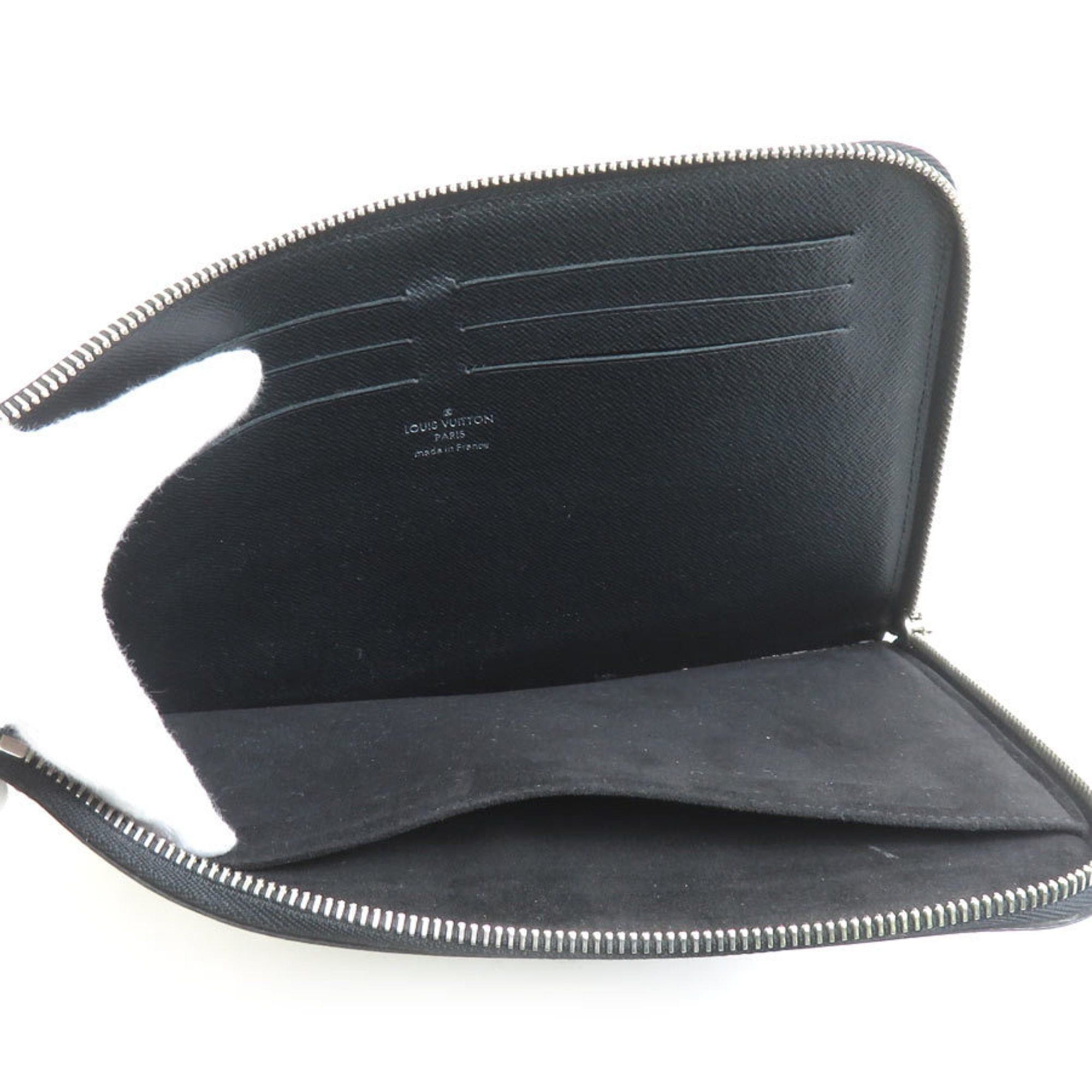 Louis Vuitton Louis Vuitton Epi Leather Clutch Bag in Black and Silver (Men's) e61361g Size ONE SIZE - 3 Thumbnail