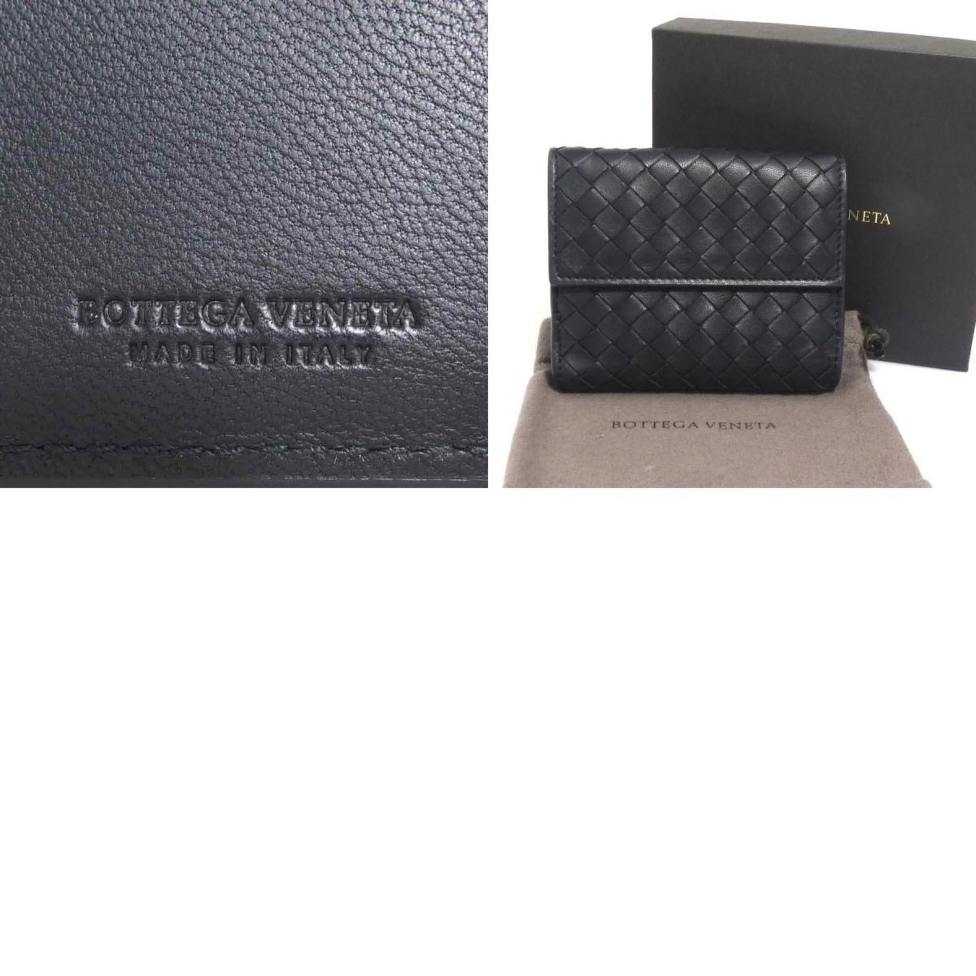 Bottega Veneta Bottega Veneta bi-fold wallet in black intrecciato leather, unisex, h31856g Size ONE SIZE - 5 Thumbnail