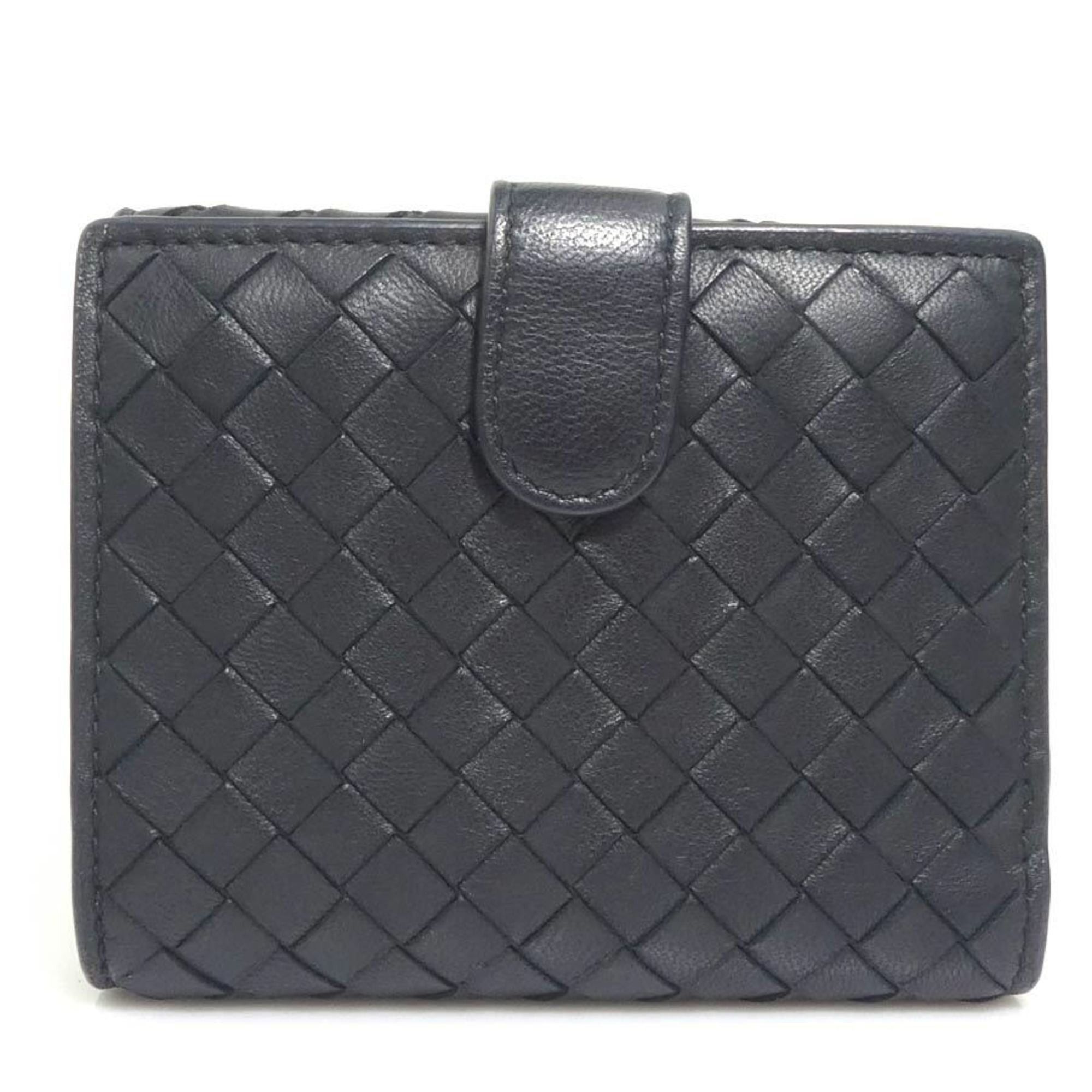Bottega Veneta Bottega Veneta bi-fold wallet in black intrecciato leather, unisex, h31856g Size ONE SIZE - 2 Thumbnail