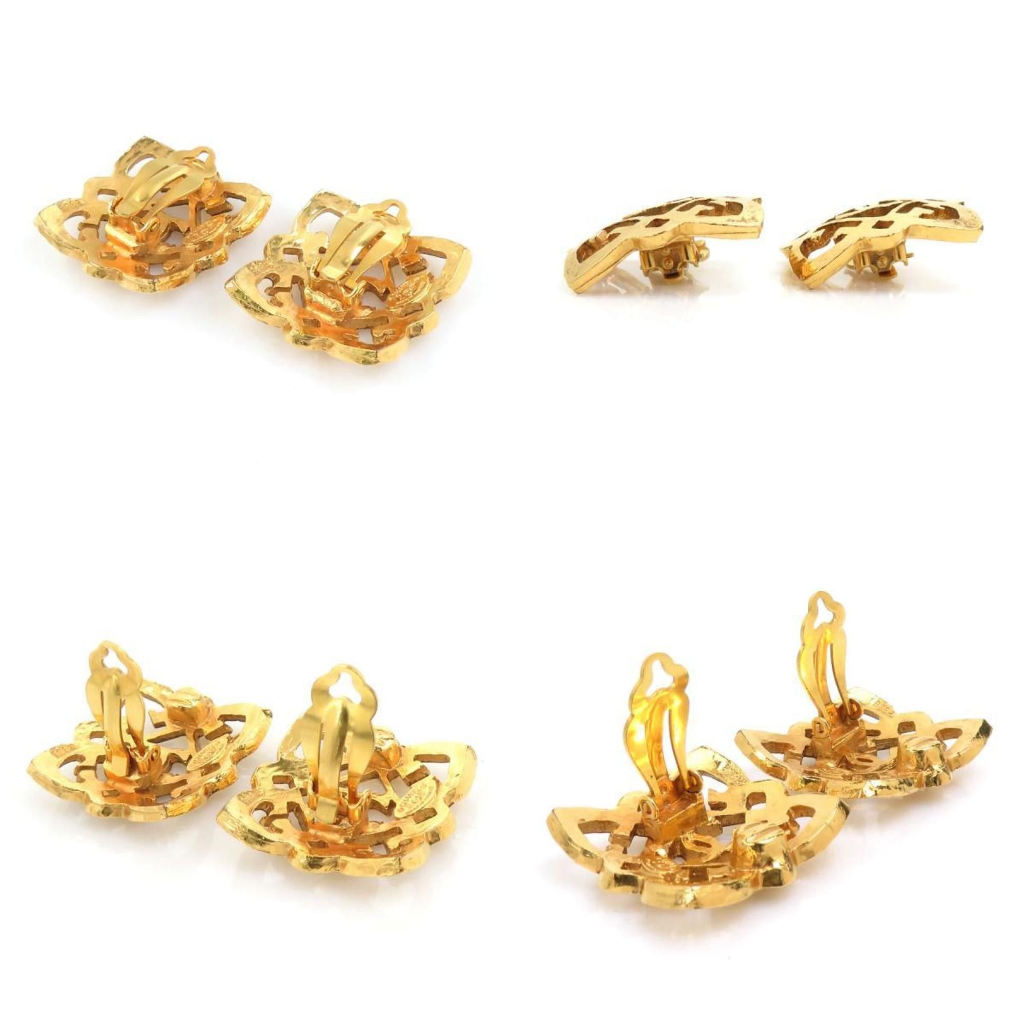 Chanel CHANEL Coco Mark Metal Gold Earrings for Women e61341a Size ONE SIZE - 4 Thumbnail