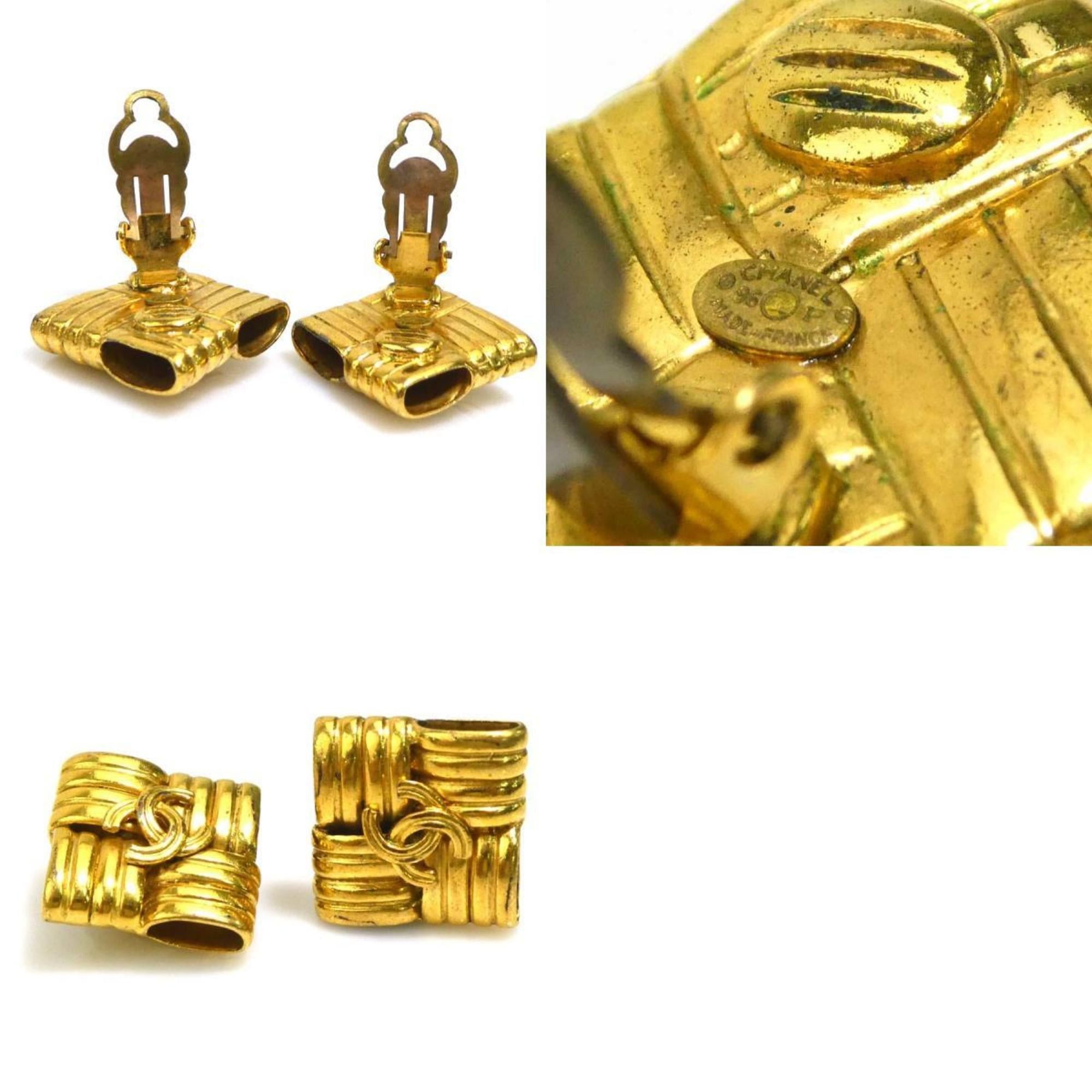 Chanel CHANEL Coco Mark Metal Gold Earrings for Women e61368j Size ONE SIZE - 5 Thumbnail