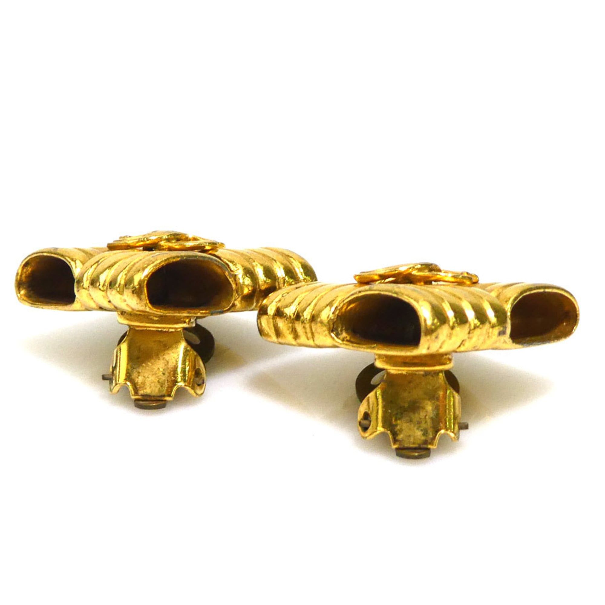 Chanel CHANEL Coco Mark Metal Gold Earrings for Women e61368j Size ONE SIZE - 3 Thumbnail