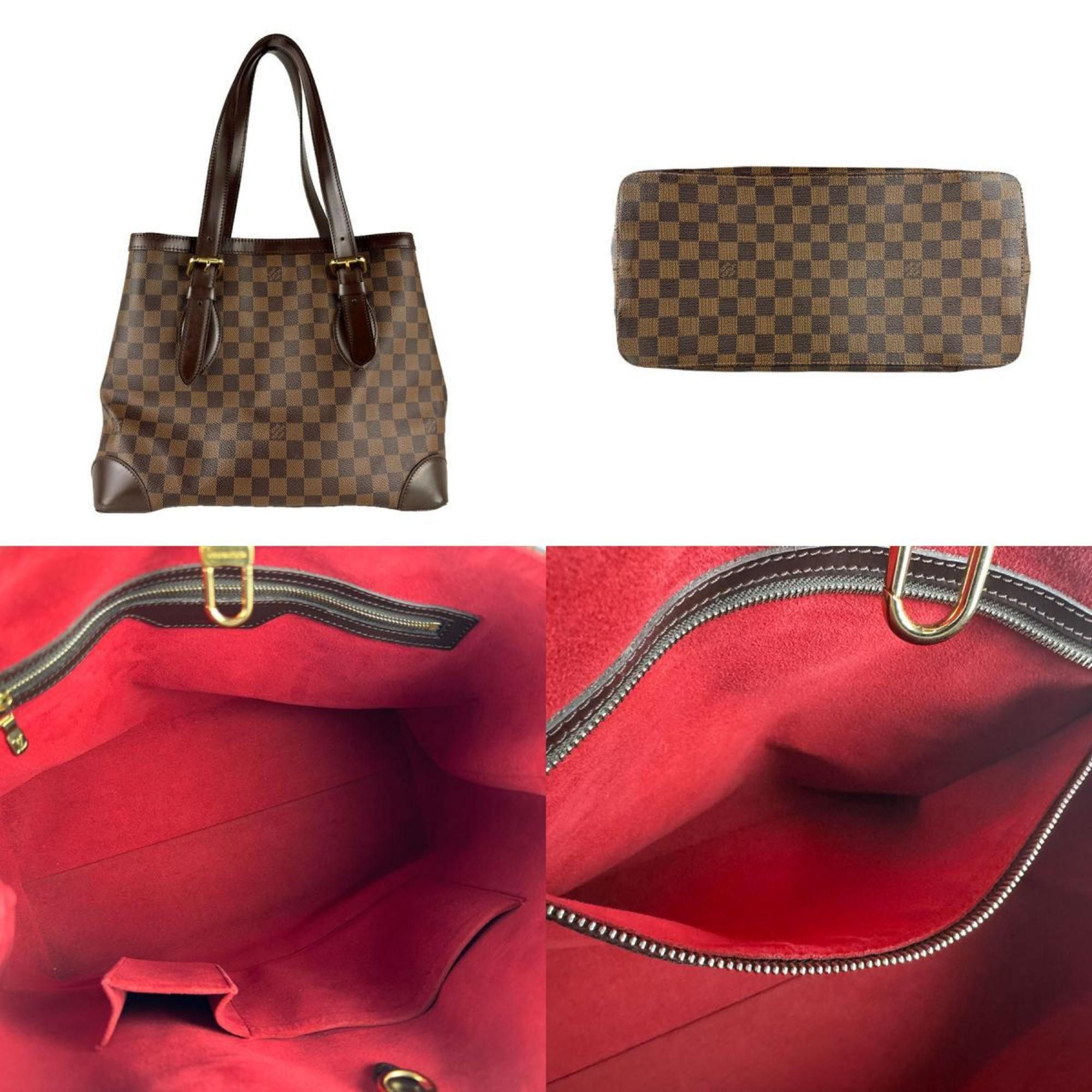 Louis Vuitton Louis Vuitton Damier Hampstead MM Shoulder Bag in Canvas Ebene Leather, Women's, N51204 z8427 Size ONE SIZE - 3 Thumbnail
