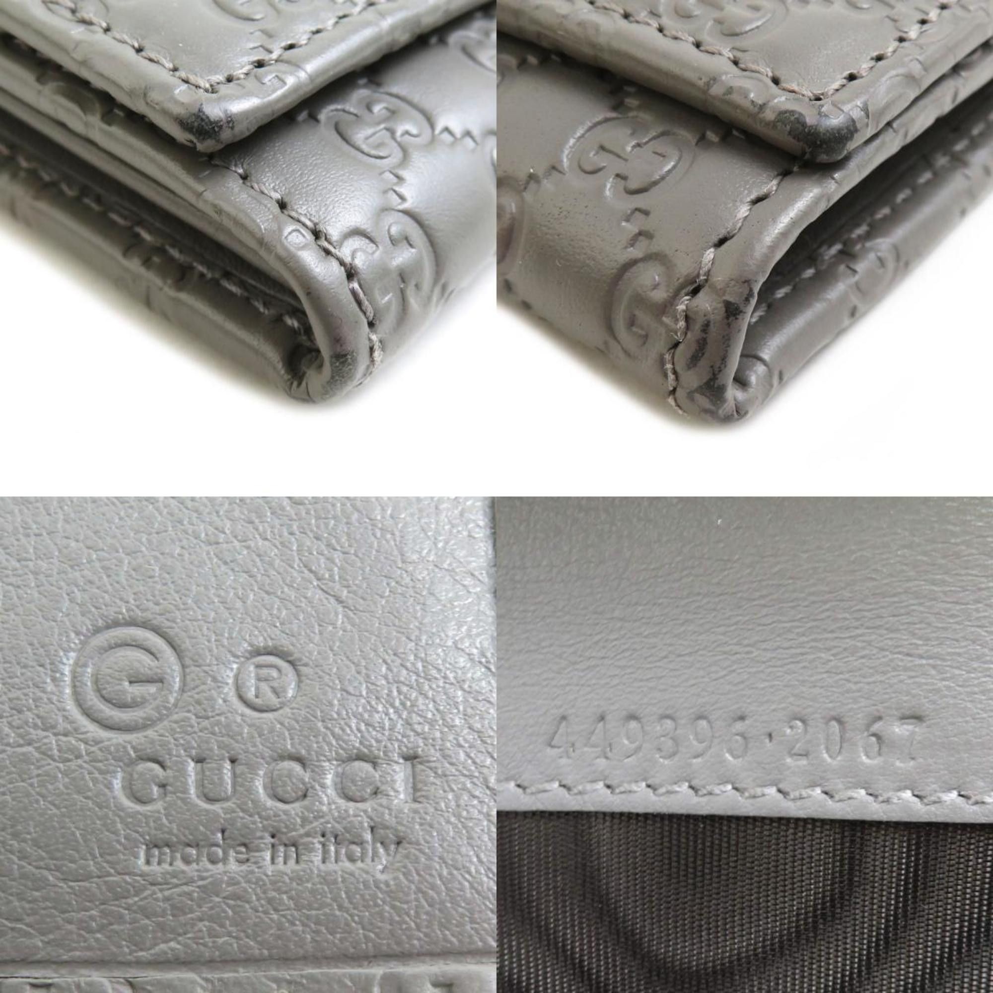 Gucci Gucci Micro Guccissima Leather Long Wallet, Gray, Unisex, 449396, H31886J Size ONE SIZE - 5 Thumbnail