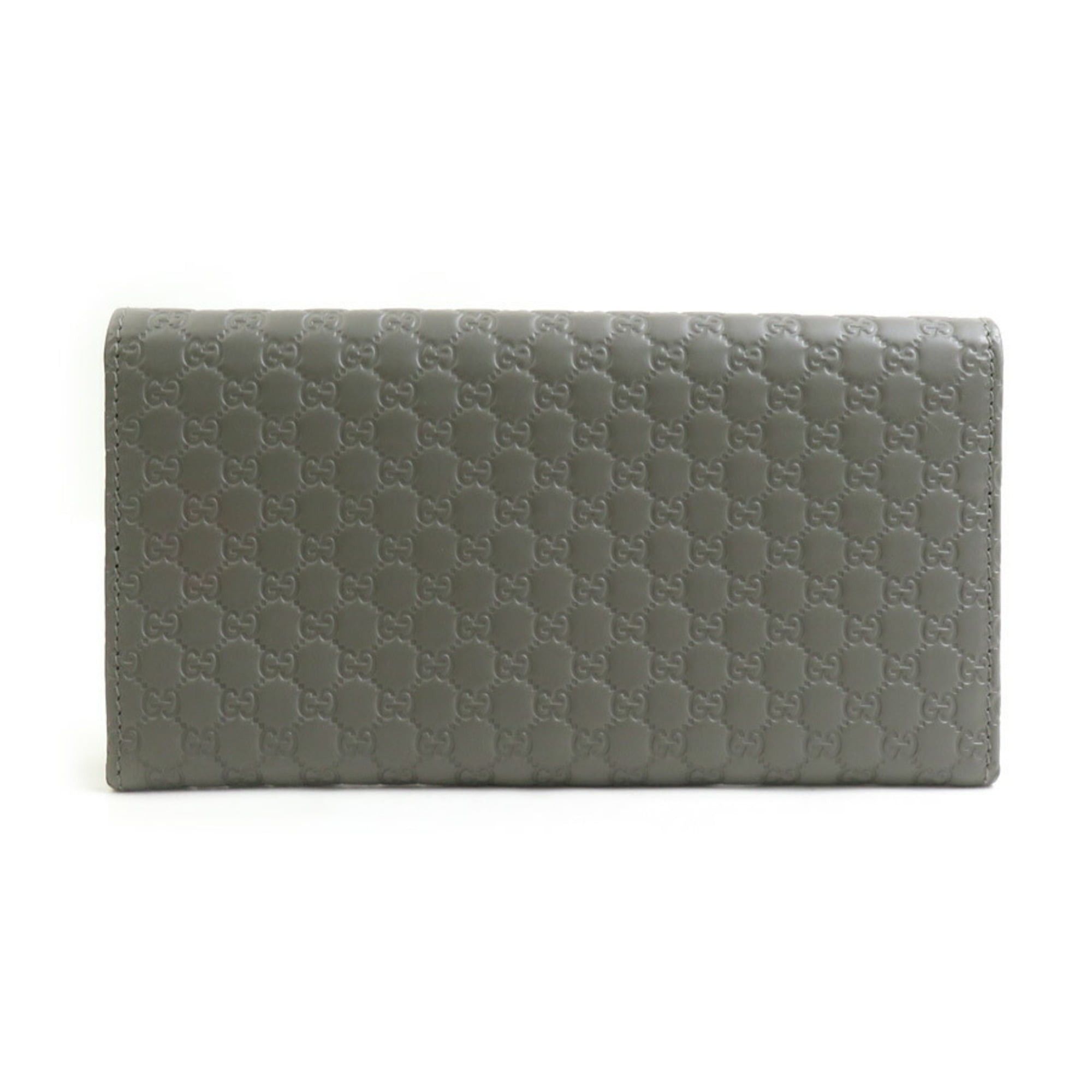 Gucci Gucci Micro Guccissima Leather Long Wallet, Gray, Unisex, 449396, H31886J Size ONE SIZE - 2 Thumbnail