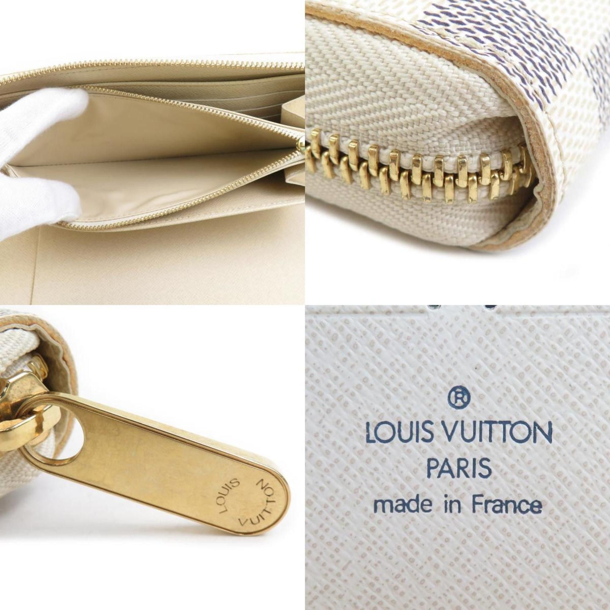 Louis Vuitton Louis Vuitton Zippy Organizer in Damier Azur Canvas, Ivory, Men's, N60012, r10963i Size ONE SIZE - 4 Thumbnail
