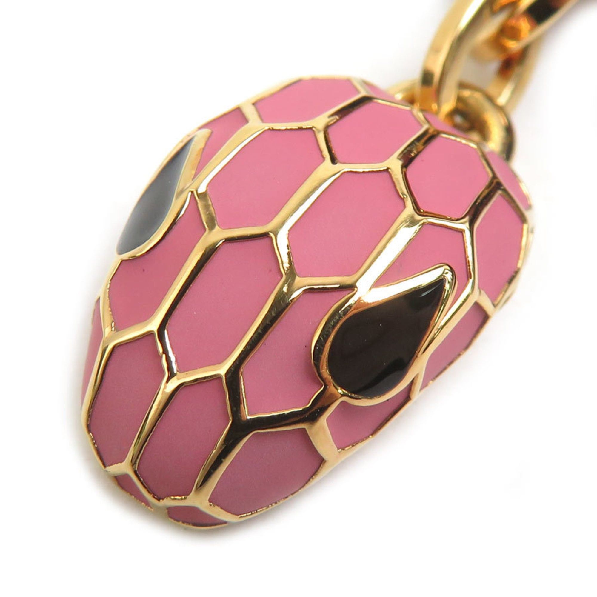 Bvlgari BVLGARI Serpenti Business Card Case in Patent Leather with Metallic Pink and Gold, Women's, e61365i Size ONE SIZE - 4 Thumbnail