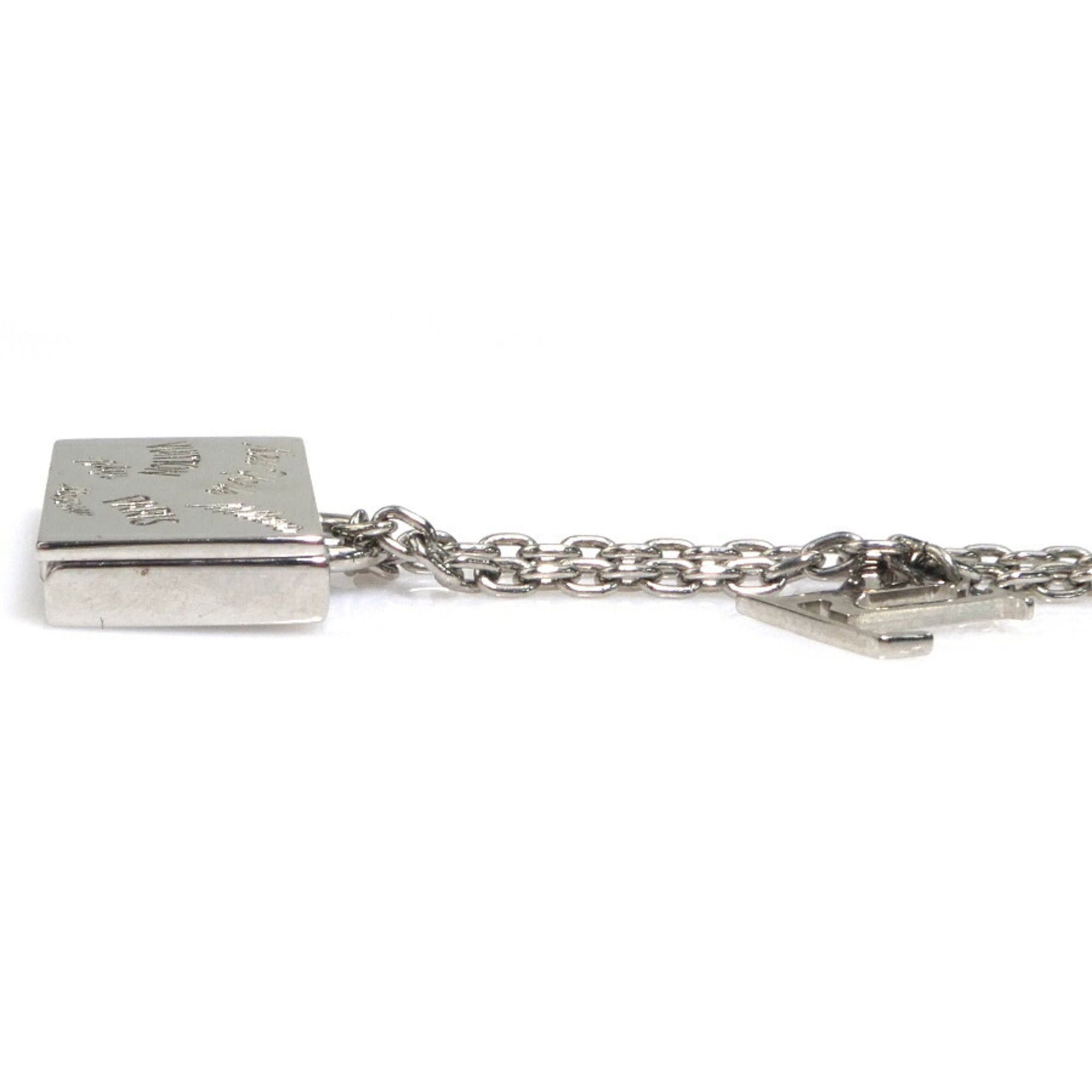 Louis Vuitton Louis Vuitton Collier Necklace, Locket Pendant, LV Aloha Case, Metal, Silver, Men's, M63645 e61357a Size ONE SIZE - 3 Thumbnail
