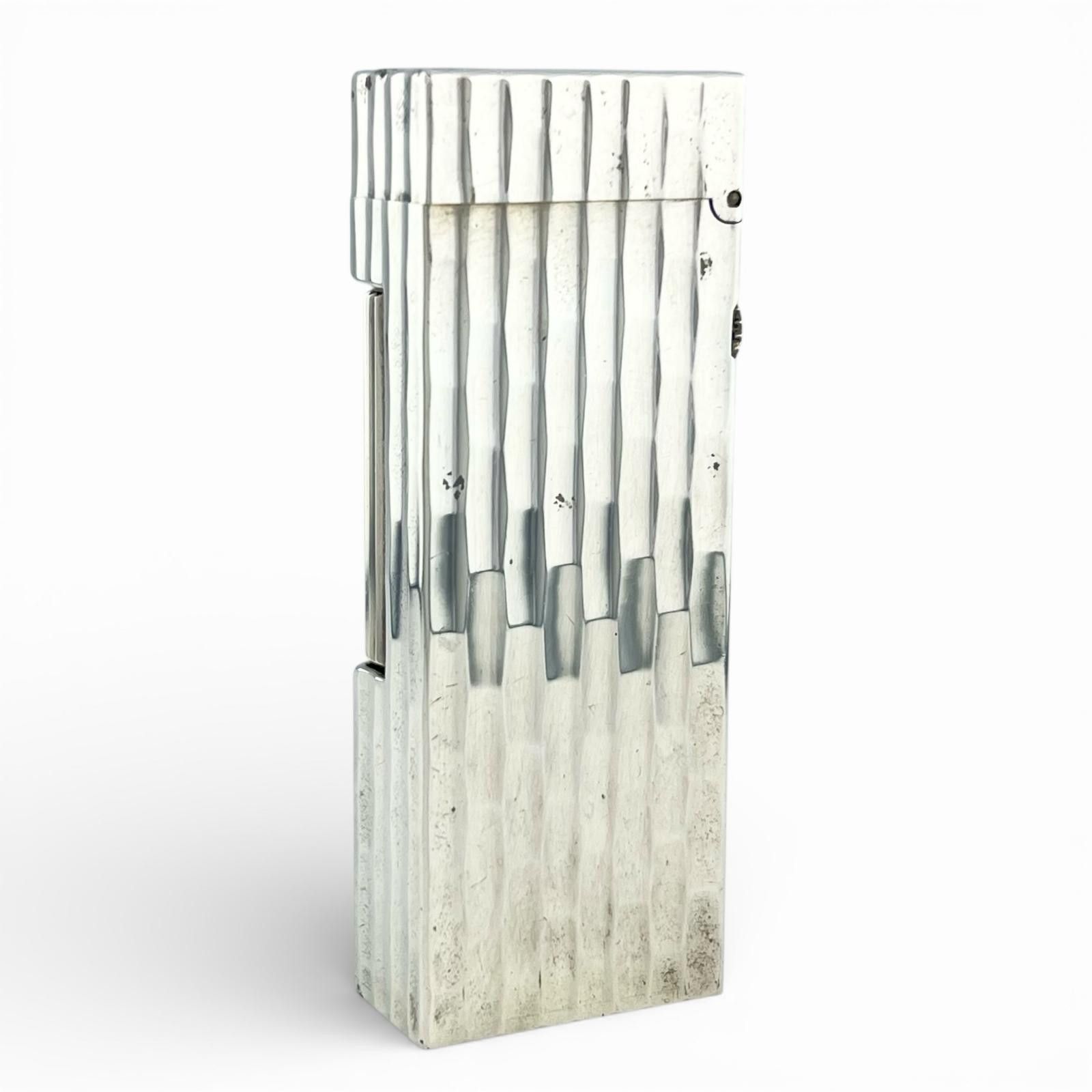Other Dunhill Dunhill Square Line Pattern Lighter Smoking Accessory Metal Lighter DUTY FREE for USA Size ONE SIZE - 2 Thumbnail