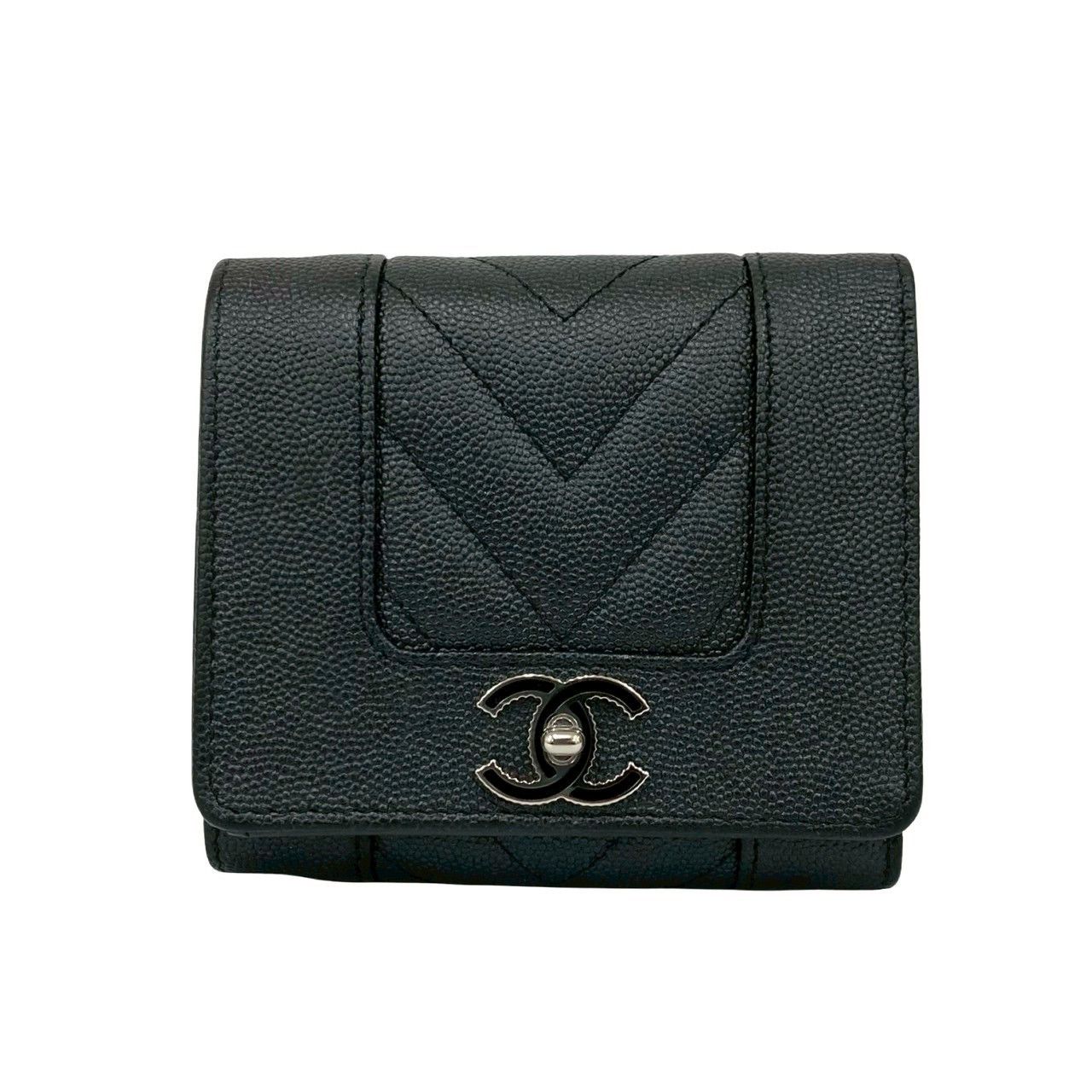 Chanel Chanel CHANEL Mademoiselle Caviar Skin Trifold Wallet Leather Short Wallet DUTY FREE for USA Size ONE SIZE - 2 Thumbnail