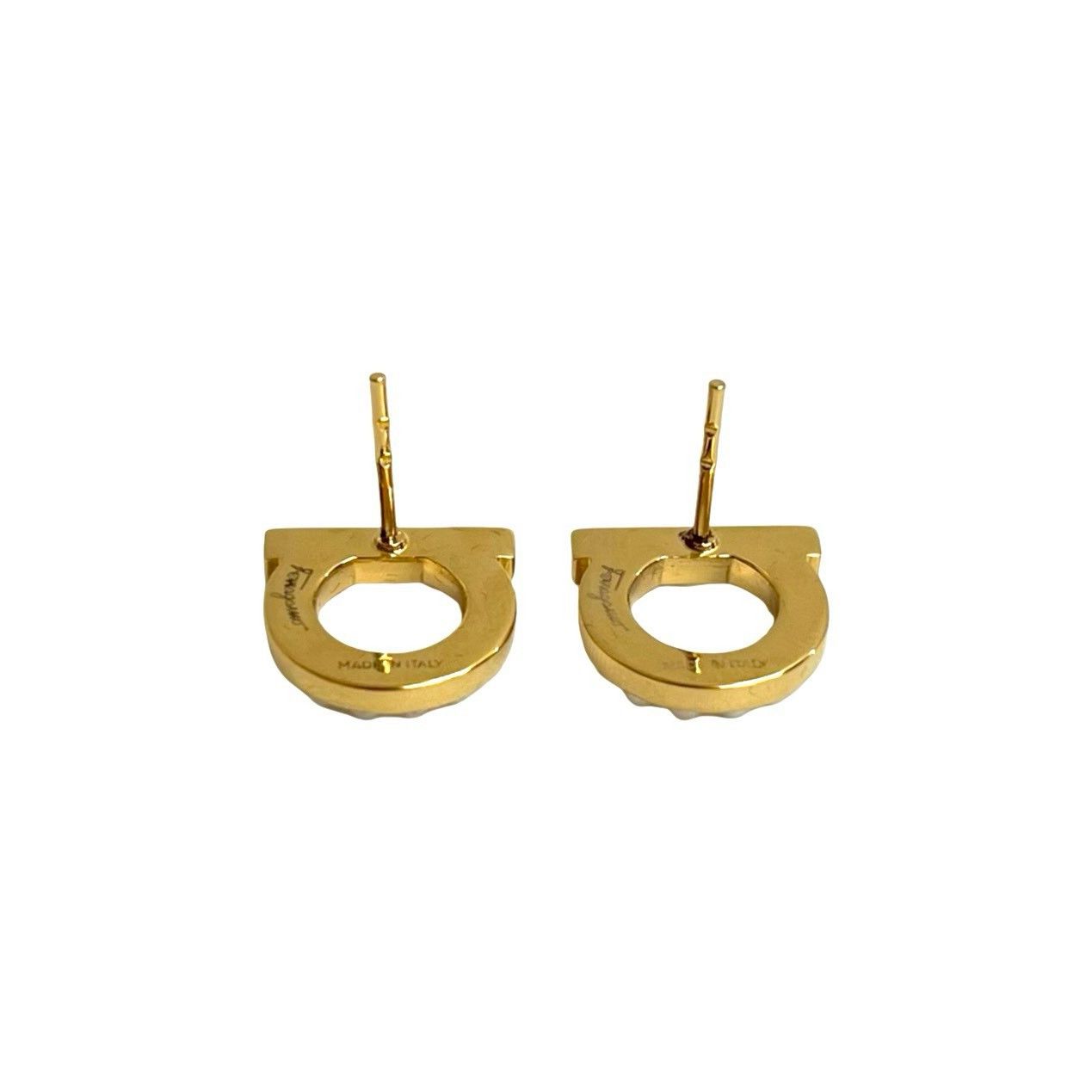 Salvatore Ferragamo Salvatore Ferragamo Salvatore Ferragamo Gancini Pearl Crystal Earrings Metal Earrings DUTY FREE for USA Size ONE SIZE - 8 Thumbnail