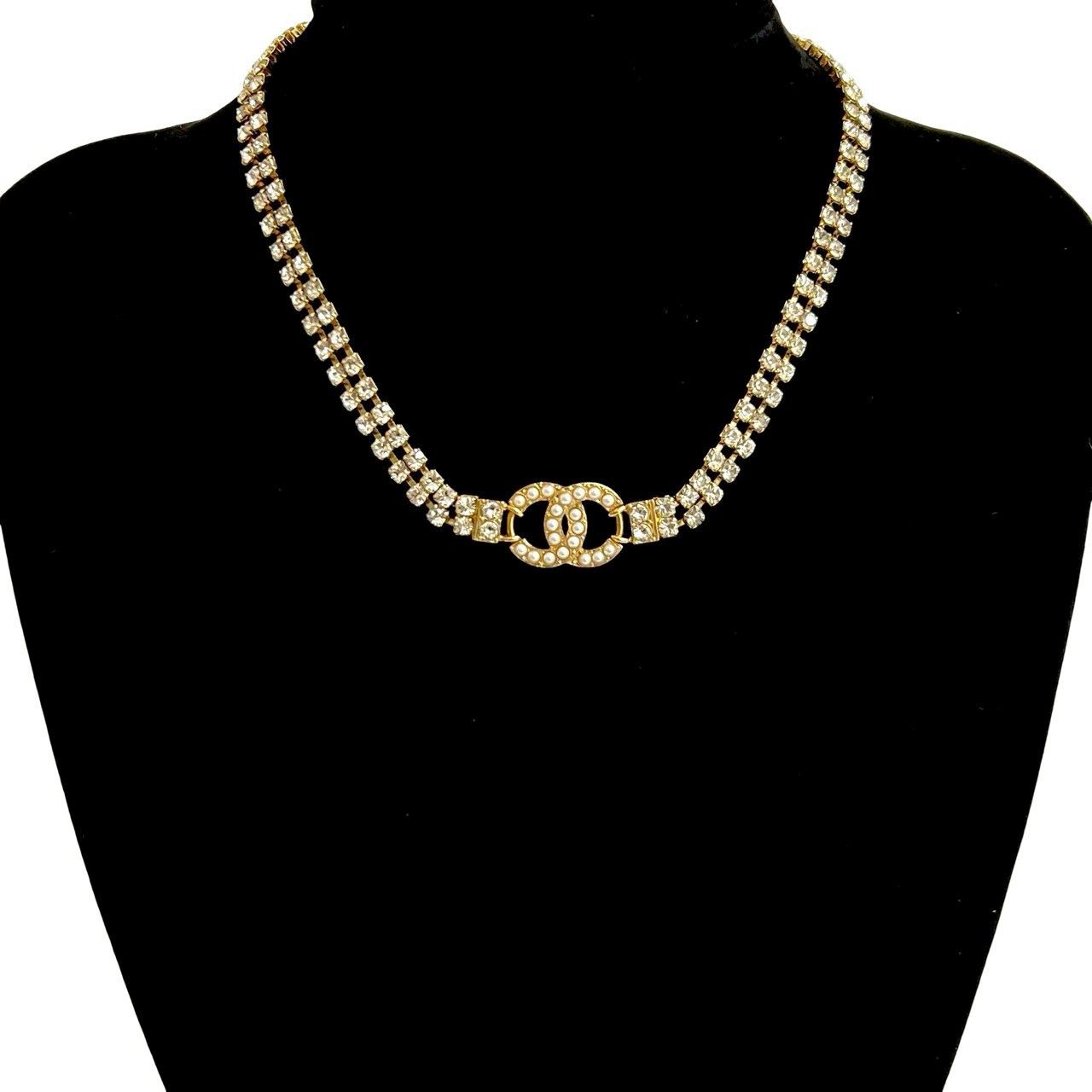Chanel Chanel Chanel Coco Mark Faux Pearl Necklace Metal Necklace DUTY FREE for USA Size ONE SIZE - 2 Thumbnail