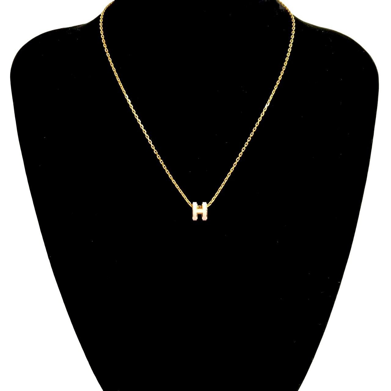Hermes Hermès Pop H Necklace Pendant Necklace Metal Necklace DUTY FREE for USA
